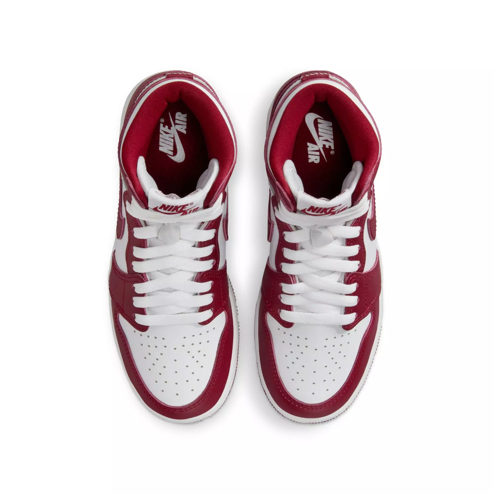 Jordan 1 Retro High OG "Artisanal Red" Grade School Kids' Shoe - WHITE/TEAM RED