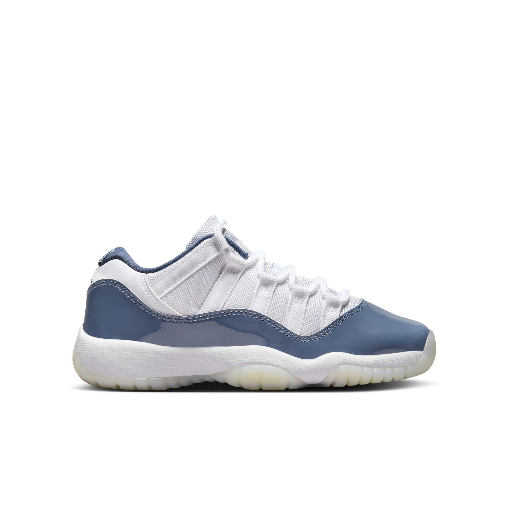 Jordan 11 Retro Low "Diffused Blue" Grade School Kids' Shoe - WHITE/MIDNIGHT NAVY/DIFFUSED BLUE