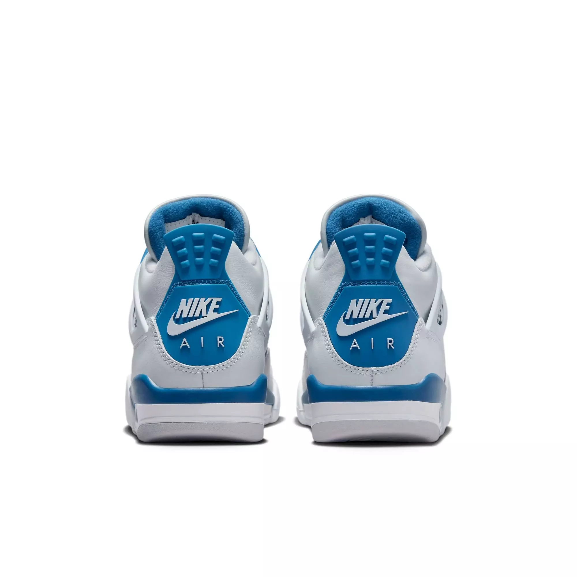 Jordan 4 Retro "Industrial Blue" Grade School Kids' Shoe - OFF WHITE/MILITARY BLUE/NEUTRAL GREY