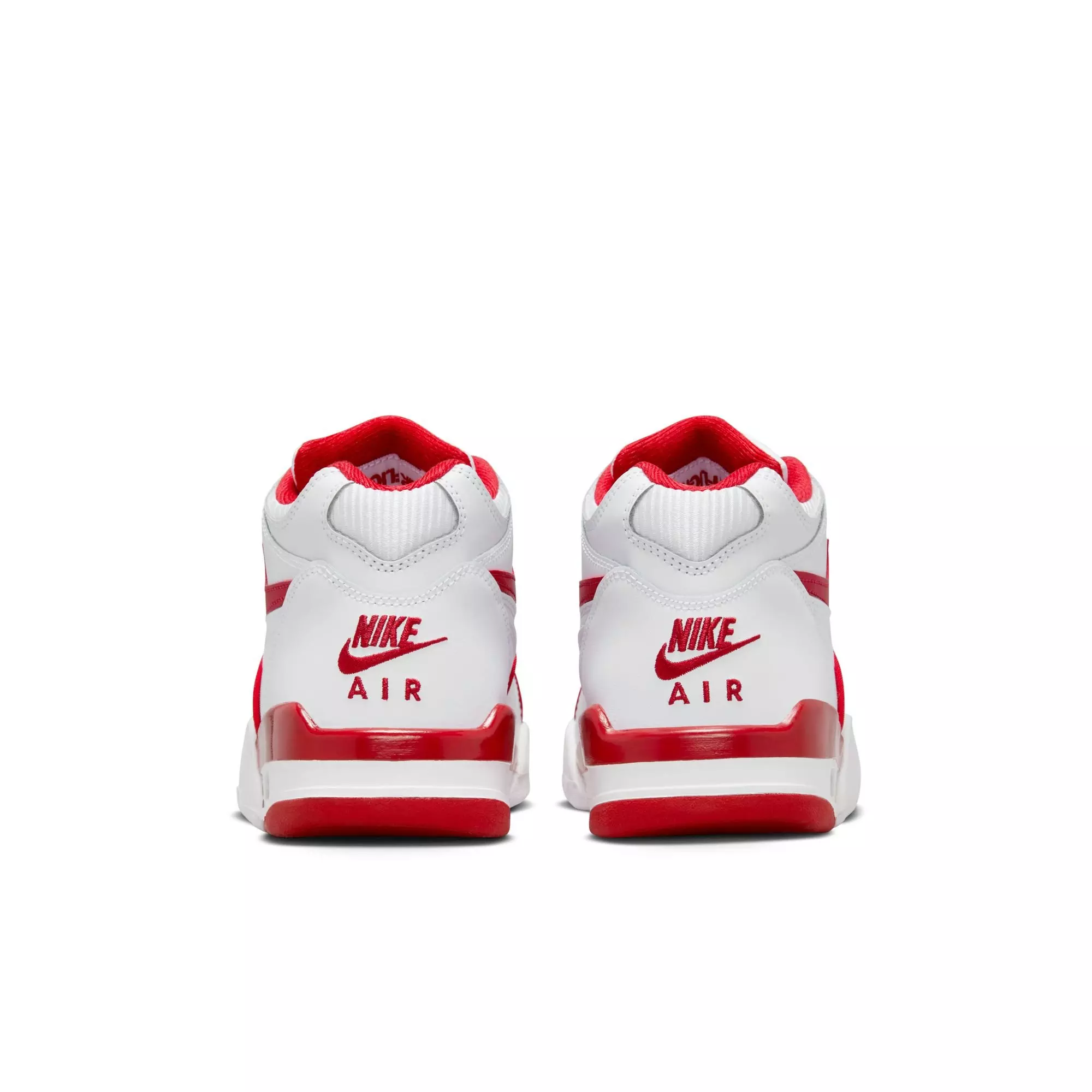 Nike Air Flight 89 "White/Varsity Red/Wolf Grey" Grade School Boys' Shoe - WHITE/RED
