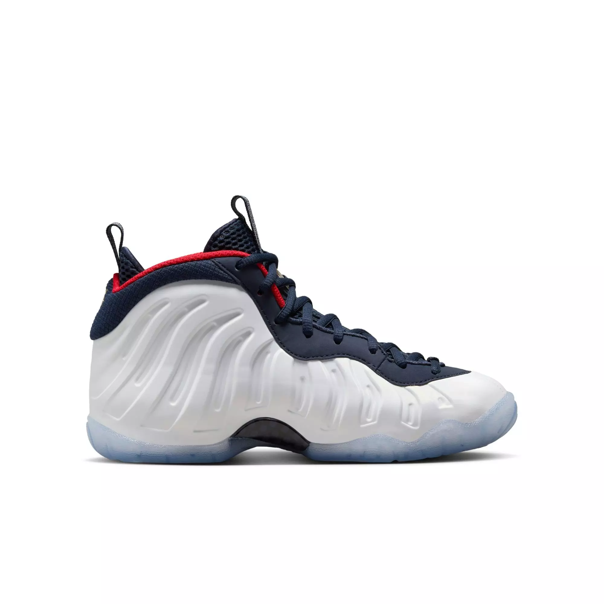 Nike Little Posite One "Obsidian/White/Red" Grade School Kids' Shoe - NAVY/RED/WHITE