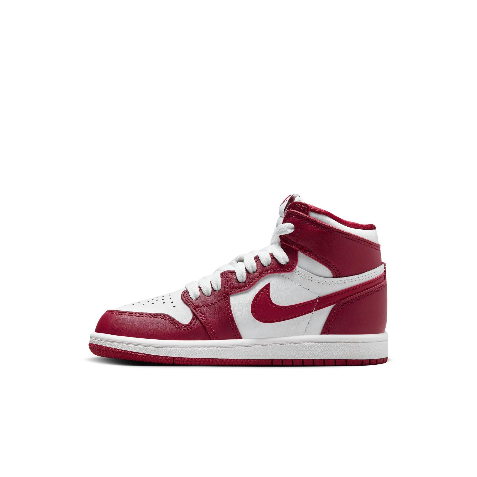 Jordan 1 Retro High OG "Artisanal Red" Preschool Kids' Shoe - WHITE/TEAM RED Thumbnail View 7