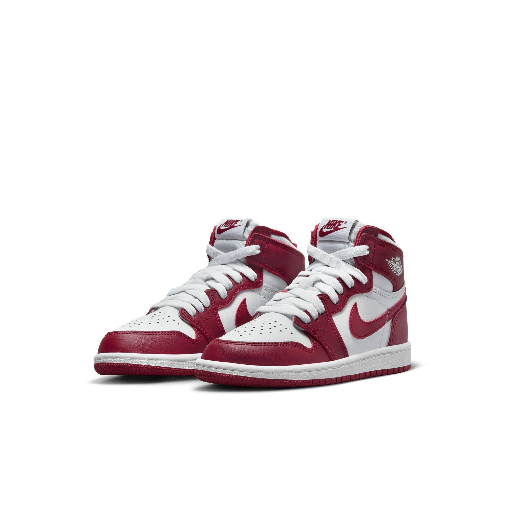Jordan 1 Retro High OG "Artisanal Red" Preschool Kids' Shoe - WHITE/TEAM RED Thumbnail View 3