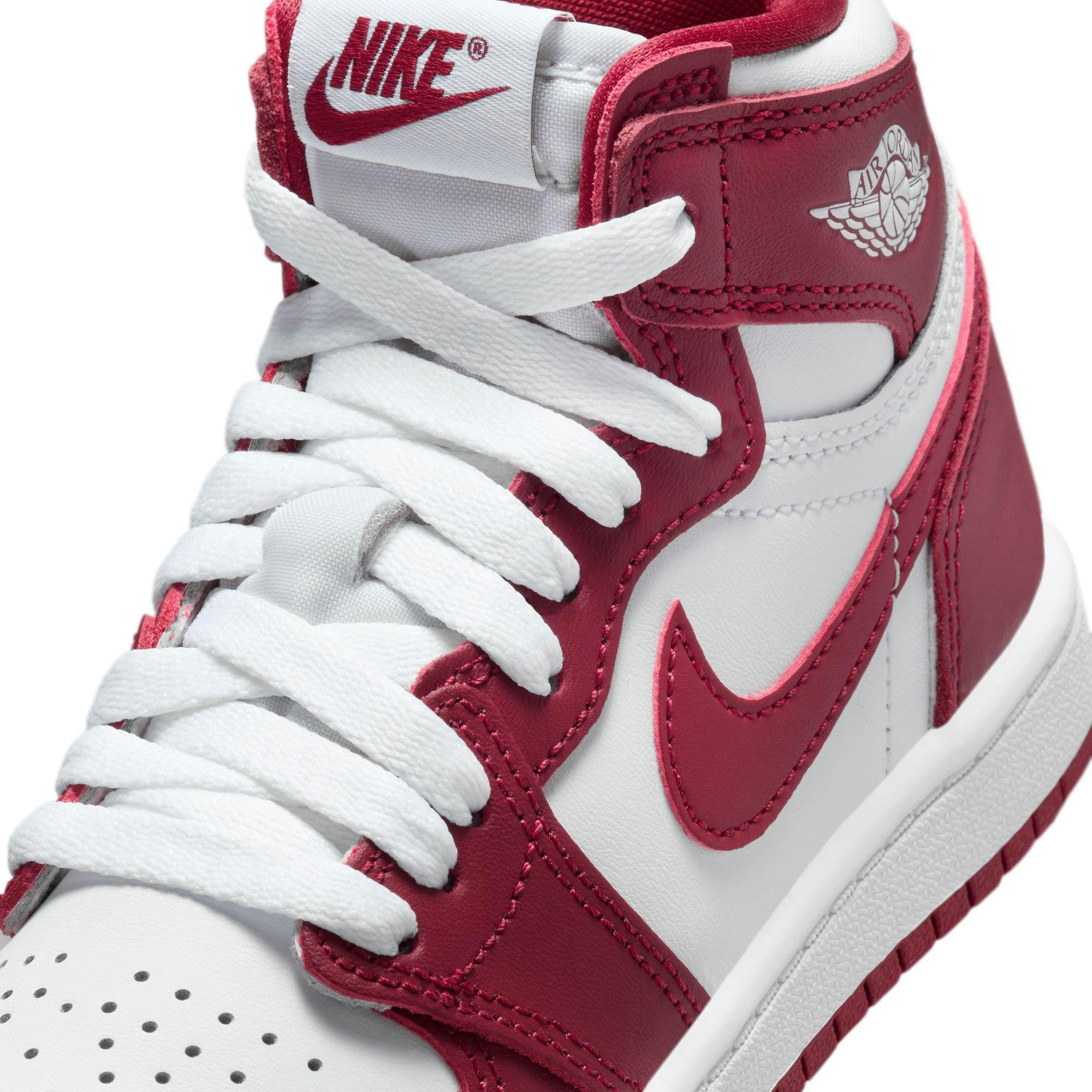 Jordan 1 Retro High OG "Artisanal Red" Preschool Kids' Shoe - WHITE/TEAM RED Thumbnail View 4