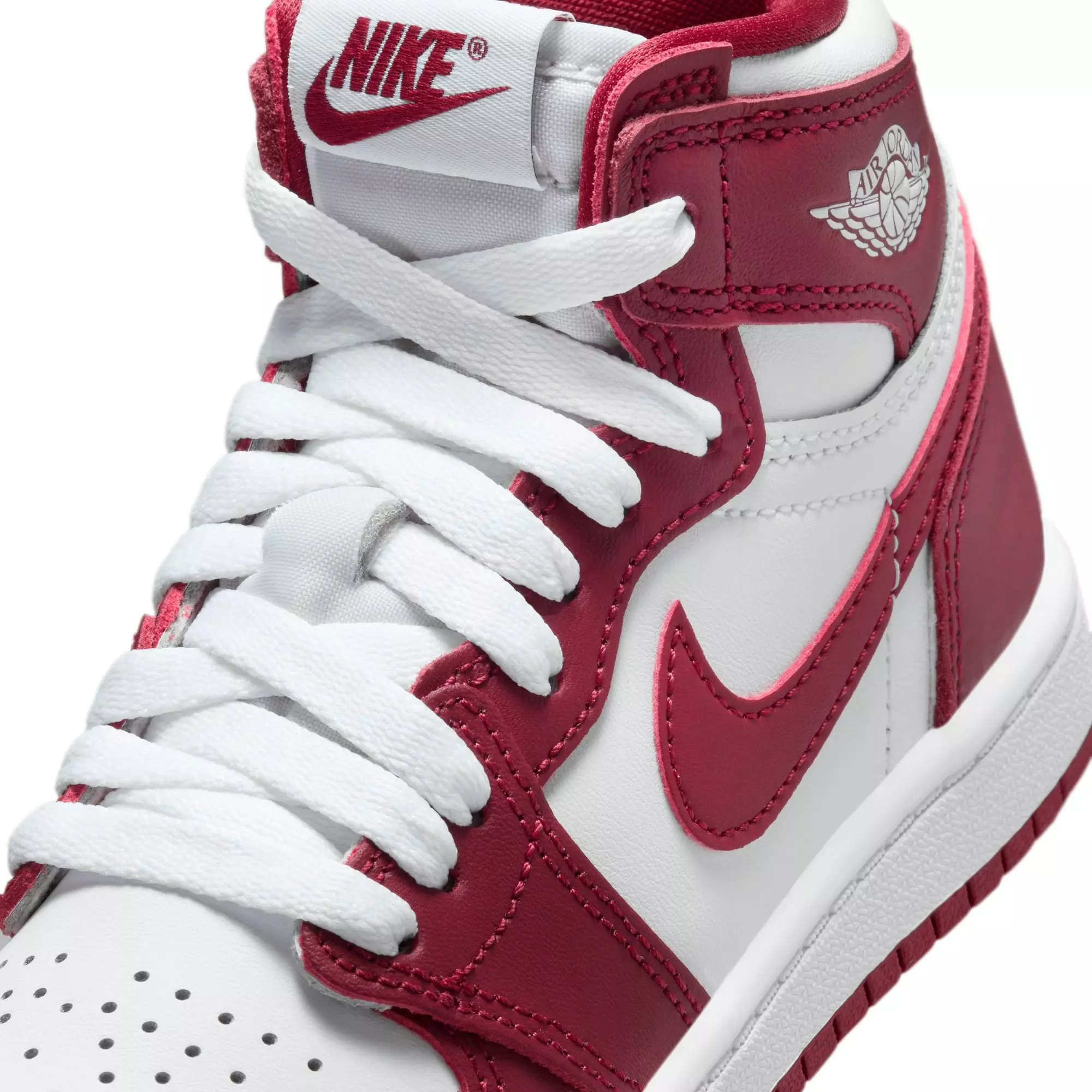 Jordan 1 Retro High OG "Artisanal Red" Preschool Kids' Shoe - WHITE/TEAM RED