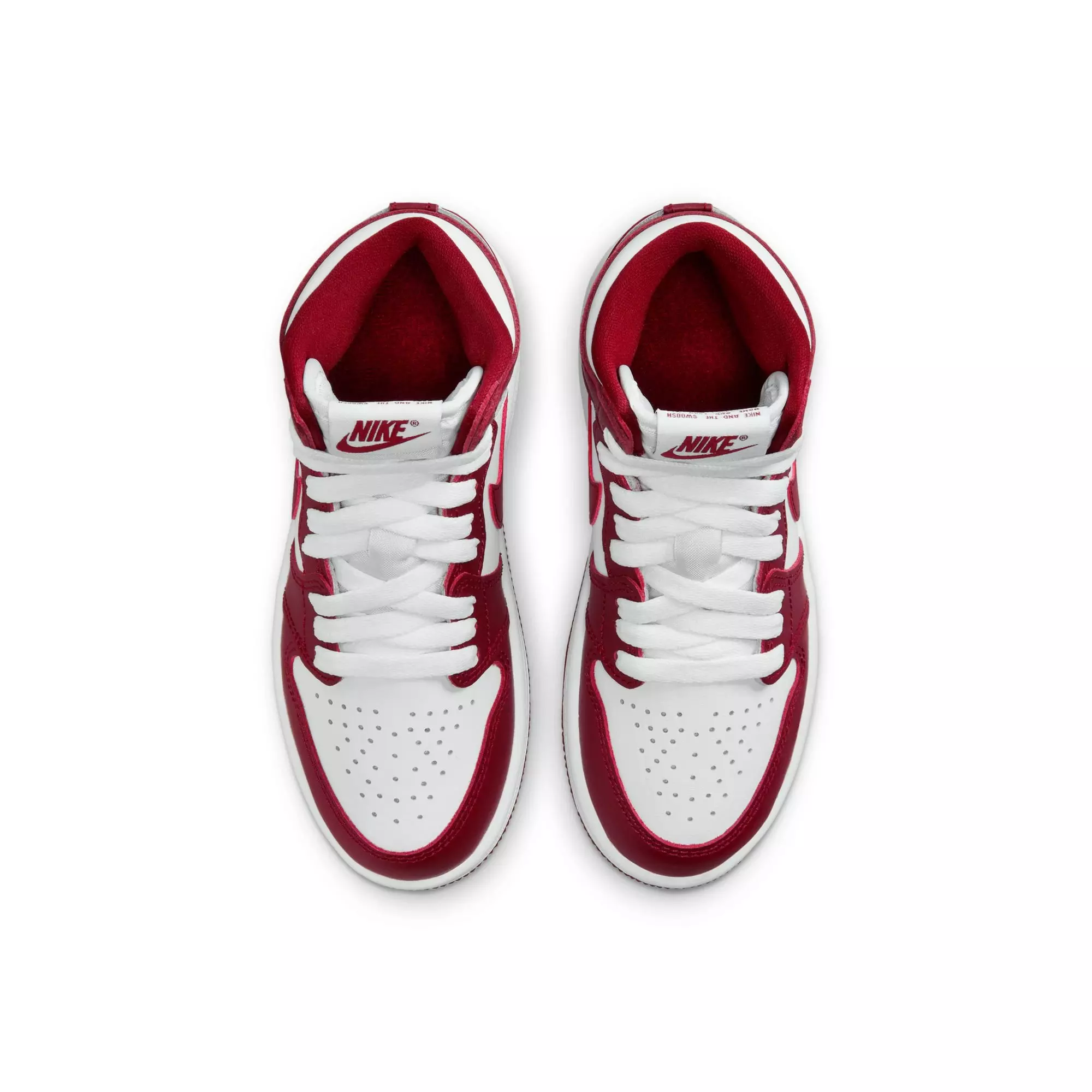 Jordan 1 Retro High OG "Artisanal Red" Preschool Kids' Shoe - WHITE/TEAM RED