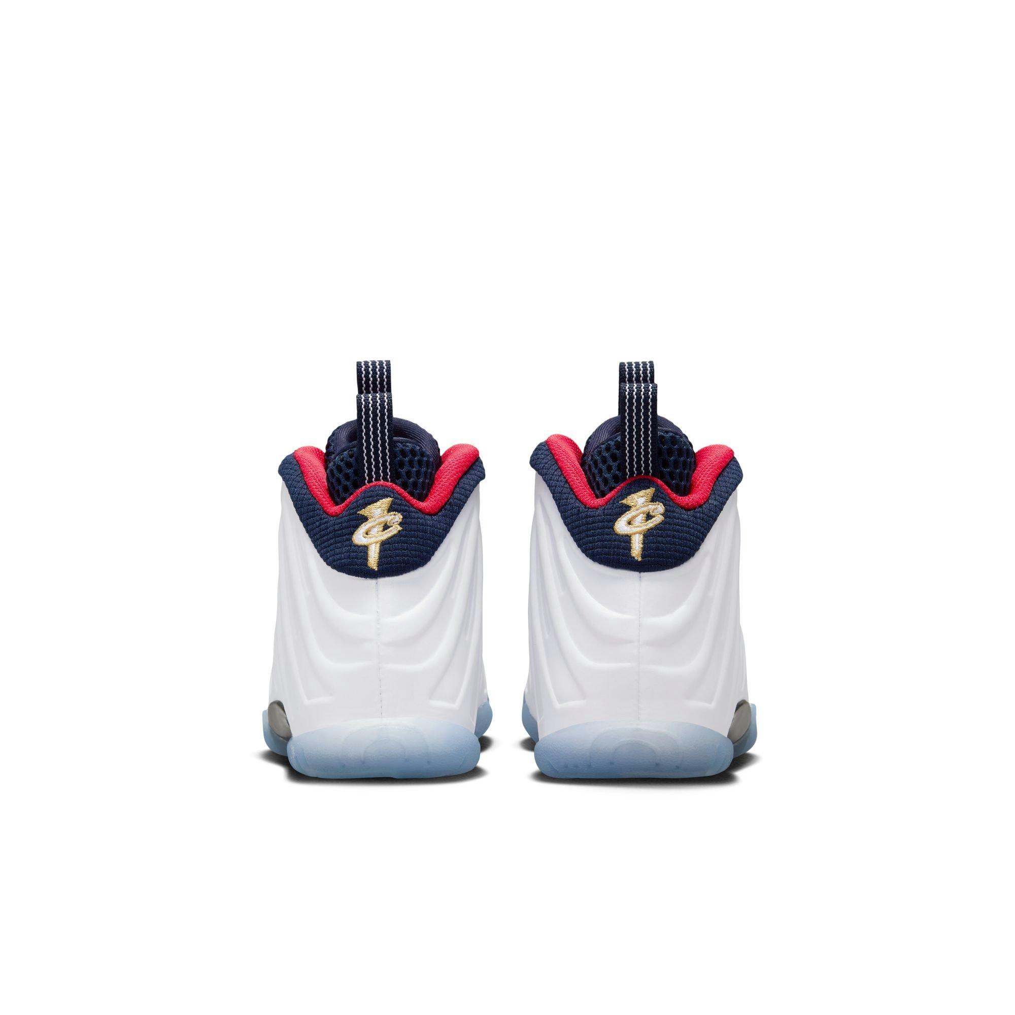 Nike Little Posite One Preschool Kids' Obsidian/White/Red Shoe