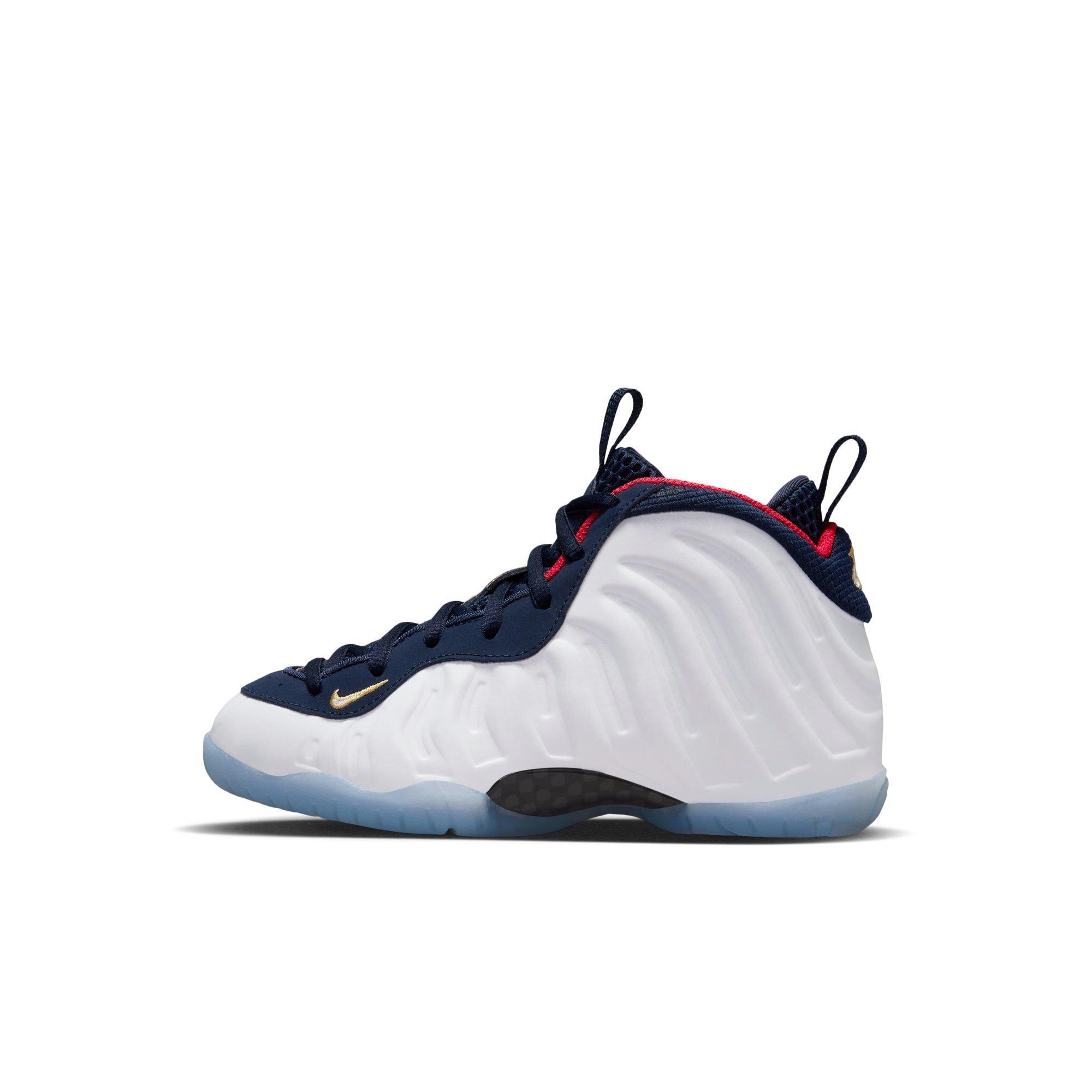 Nike Little Posite One Preschool Kids' Obsidian/White/Red Shoe