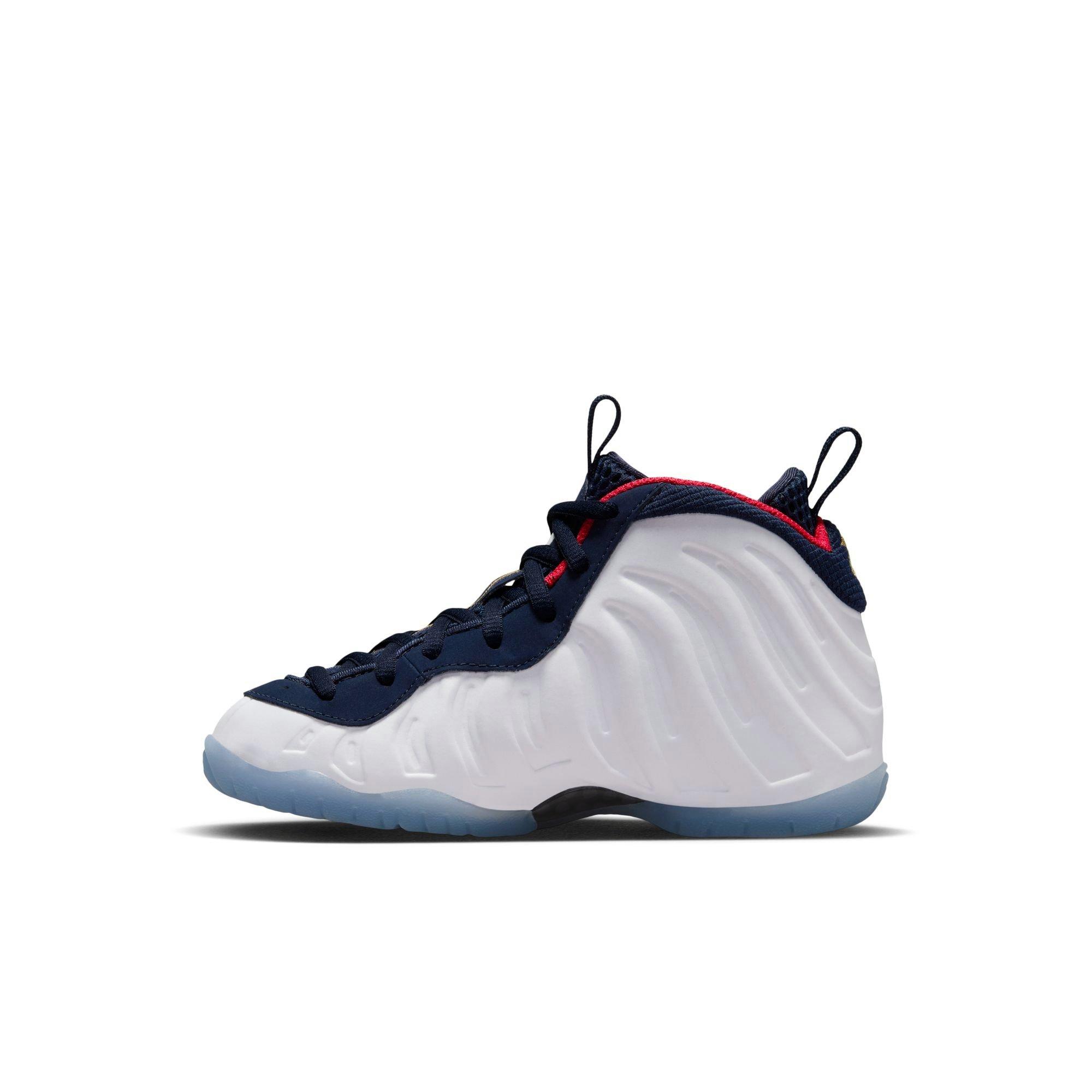 Nike Little Posite One Preschool Kids' Obsidian/White/Red Shoe