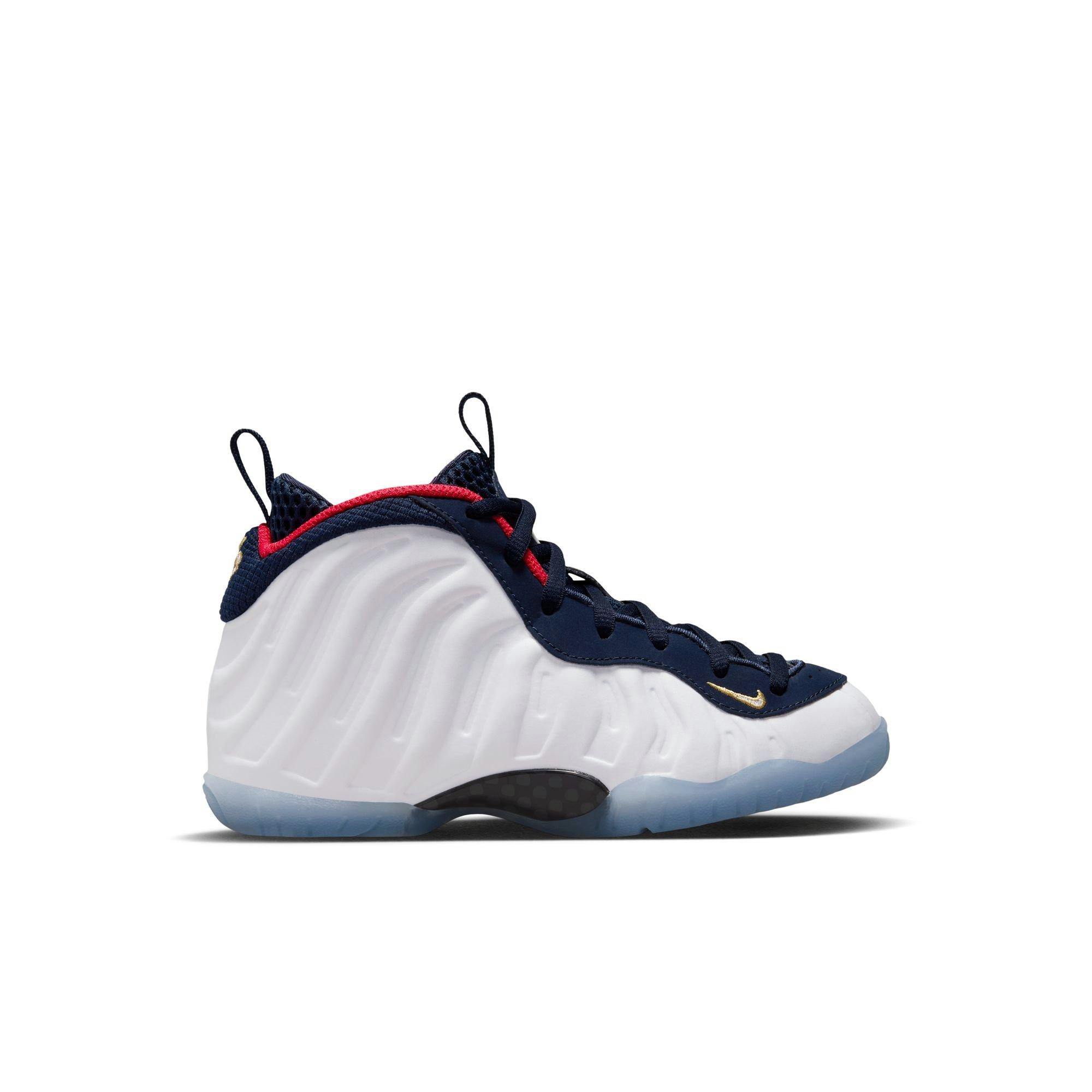 Nike Little Posite One Preschool Kids' Obsidian/White/Red Shoe