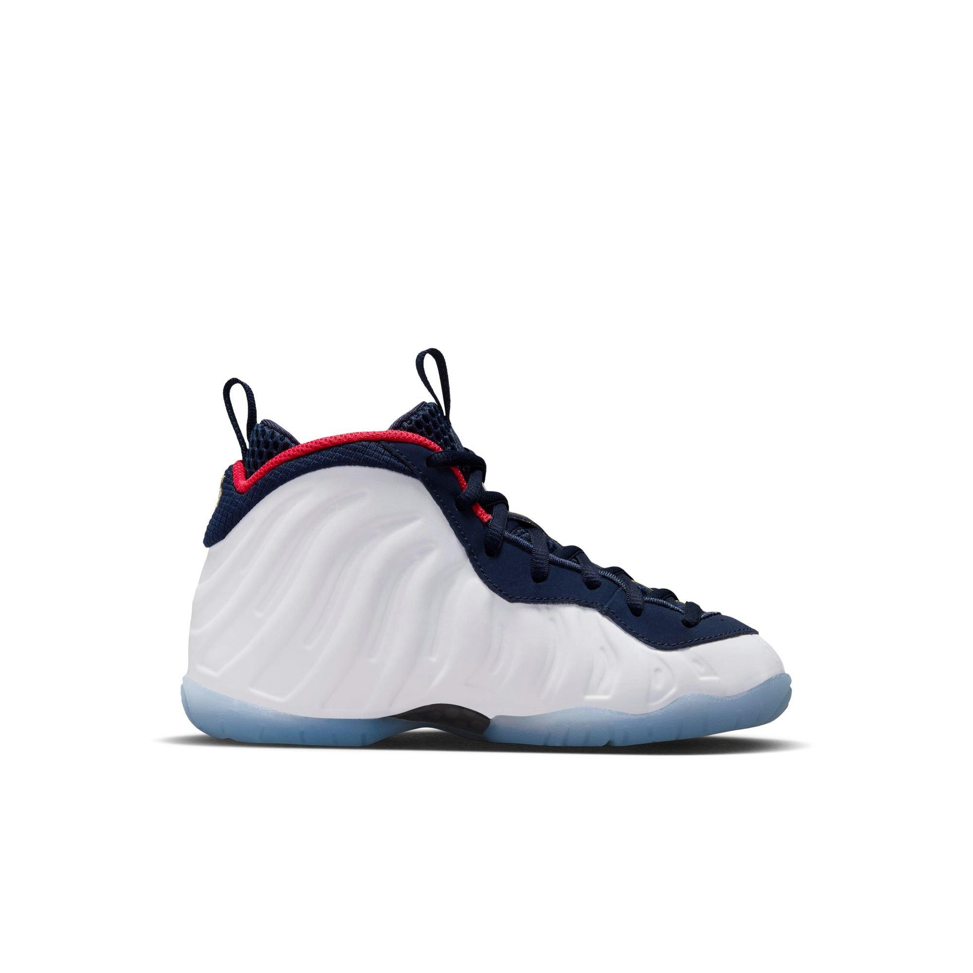 Nike Little Posite One Preschool Kids' Obsidian/White/Red Shoe