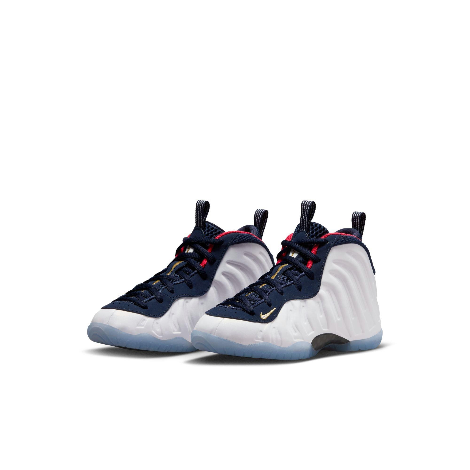 Nike Little Posite One Preschool Kids' Obsidian/White/Red Shoe