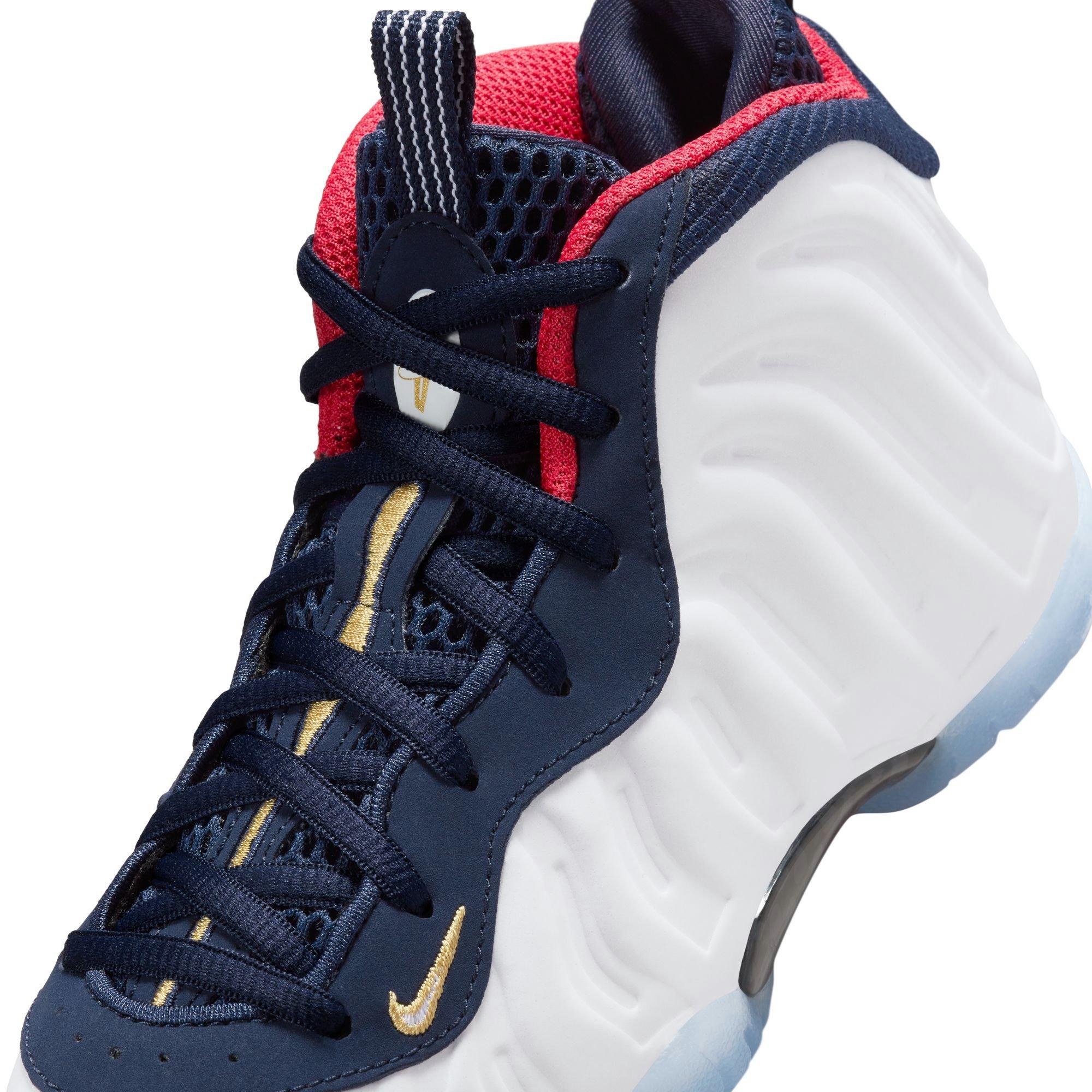 Nike Little Posite One Preschool Kids' Obsidian/White/Red Shoe