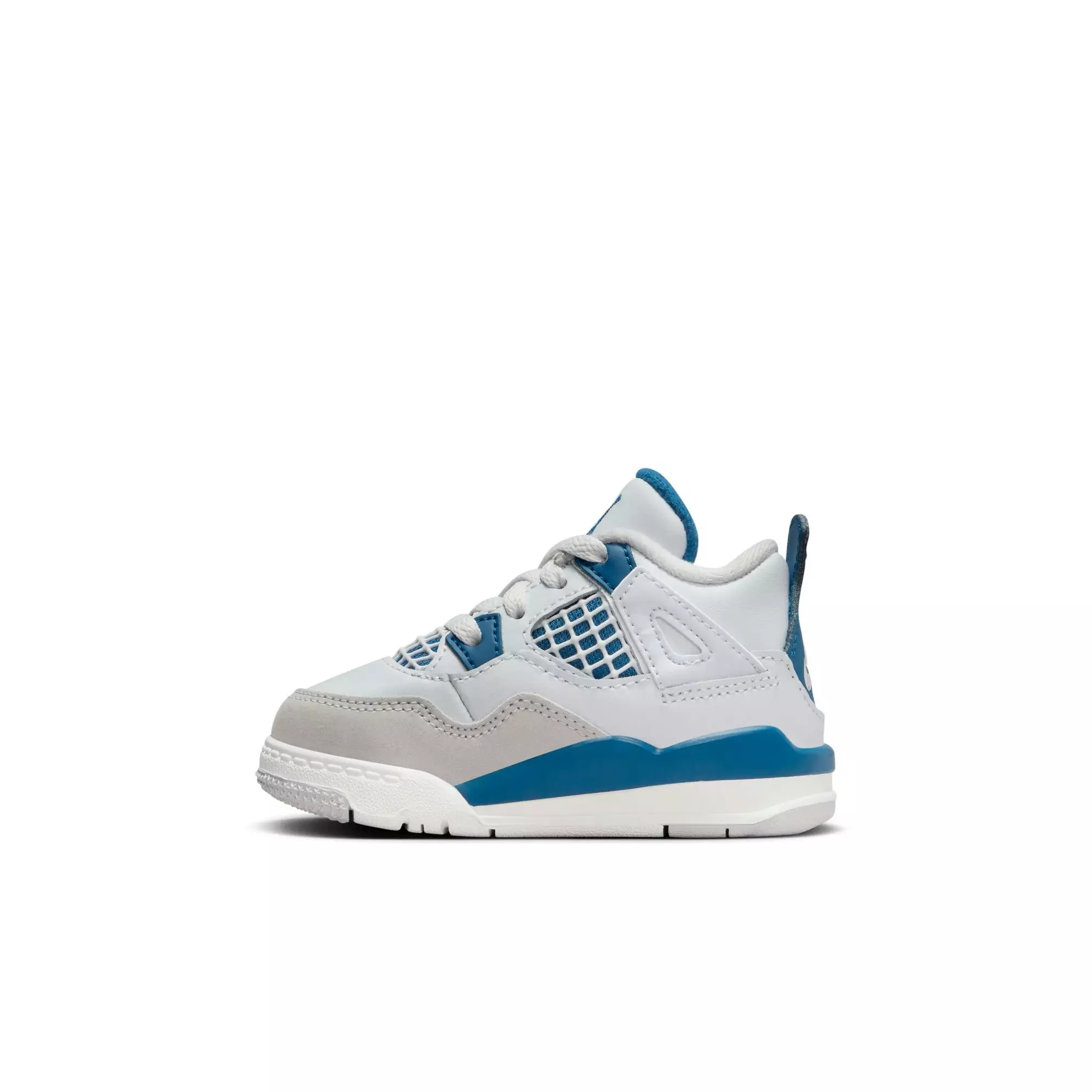 Jordan 4 Retro "Industrial Blue" Toddler Kids' Shoe - OFF WHITE/MILITARY BLUE/NEUTRAL GREY