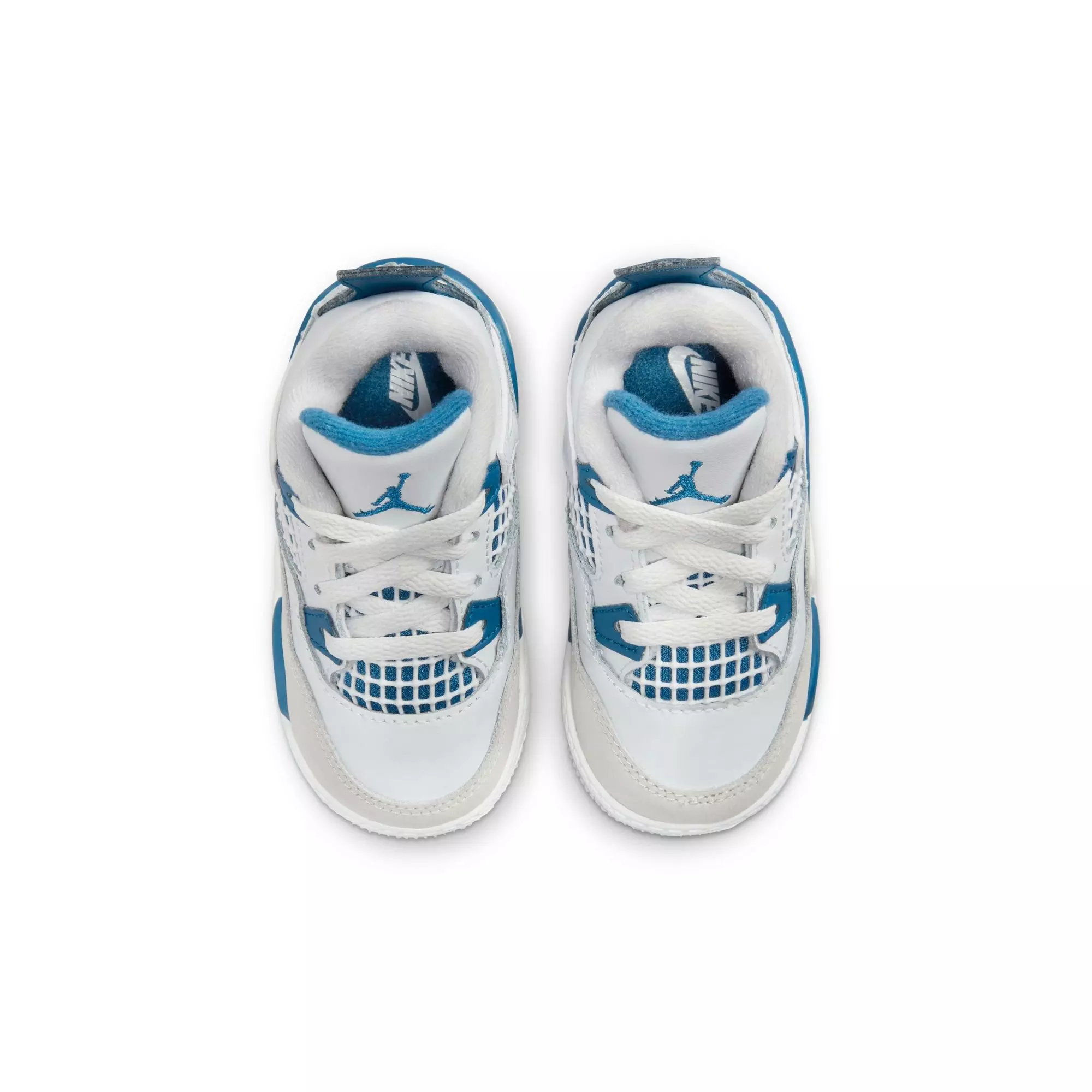 Jordan 4 Retro "Industrial Blue" Toddler Kids' Shoe - OFF WHITE/MILITARY BLUE/NEUTRAL GREY