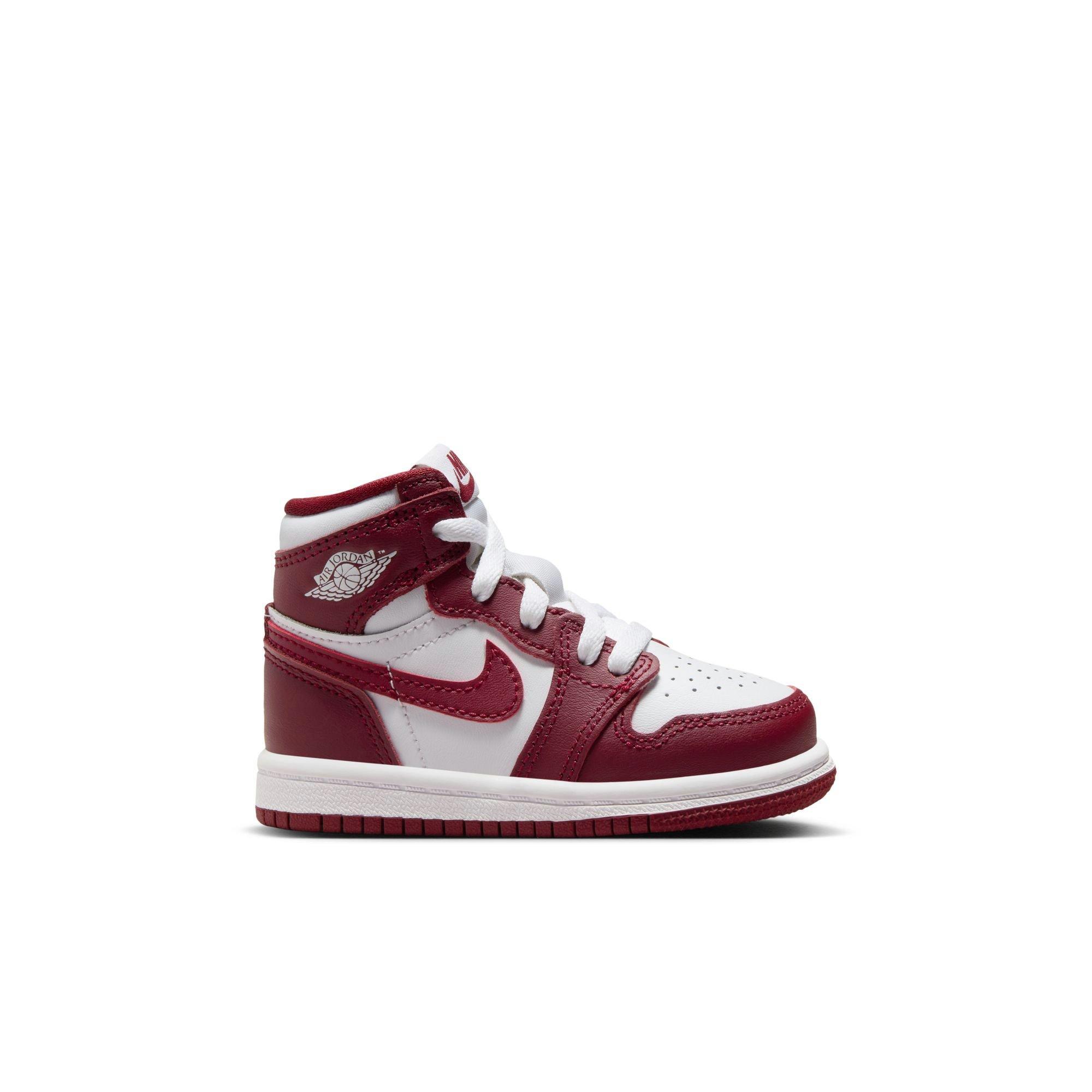 Jordan 1 Retro High OG "Artisanal Red" Toddler Kids' Shoe - WHITE/TEAM RED