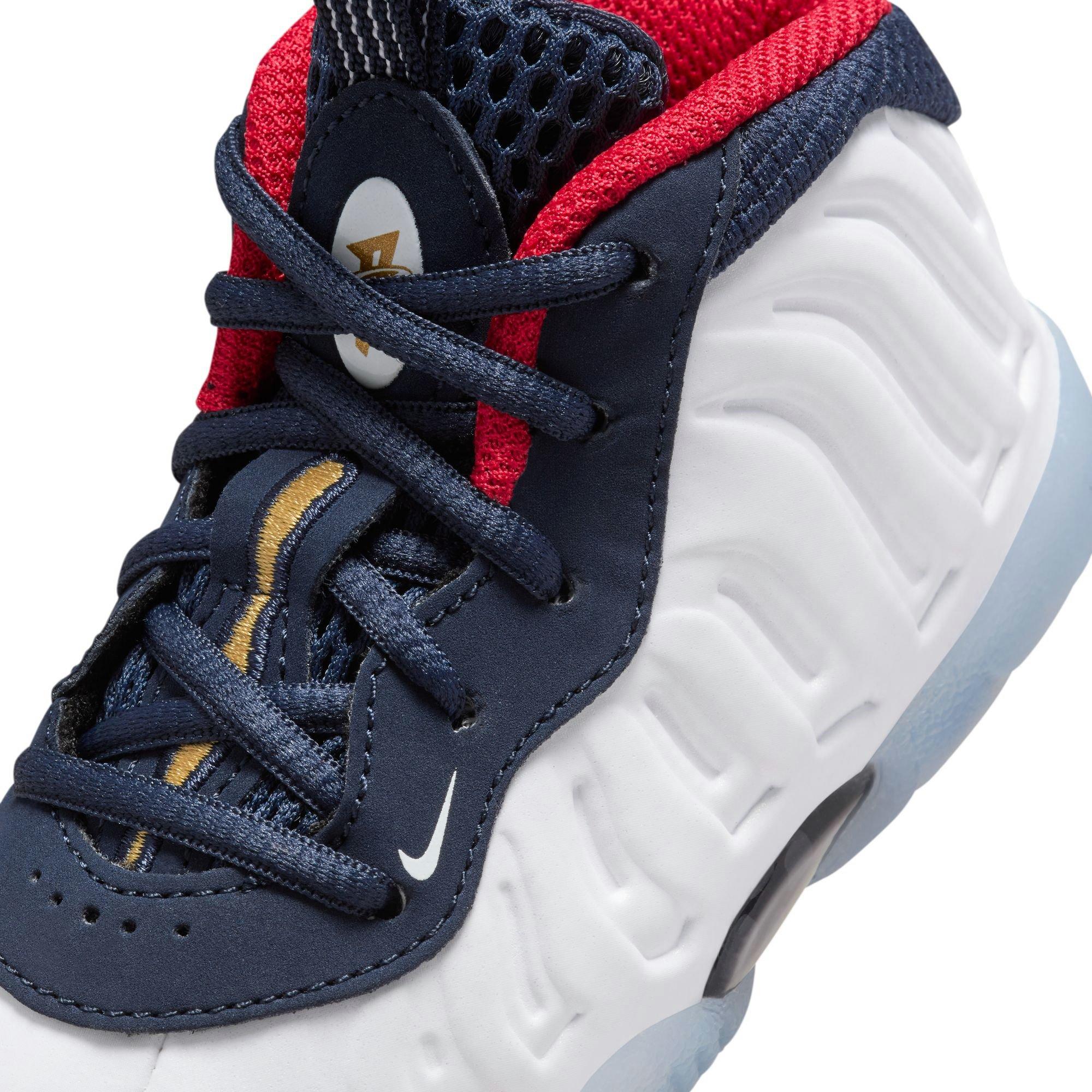 Nike Little Posite One Toddler Kids' Obsidian/White/Red Shoe