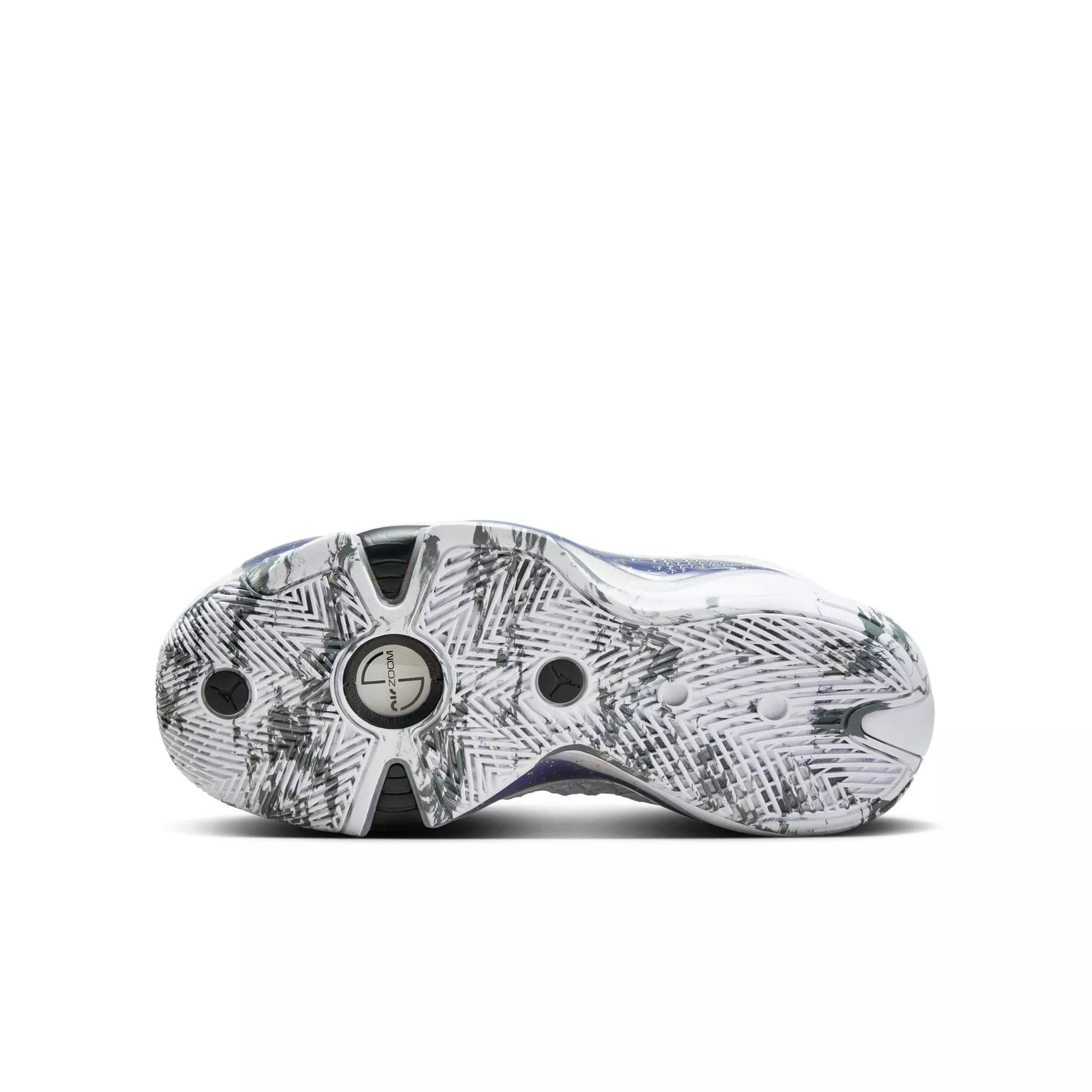 Jordan XXXVIII Low "Marble" Grade School Kids' Basketball Shoe - WHITE/METALLIC GOLD/BLACK