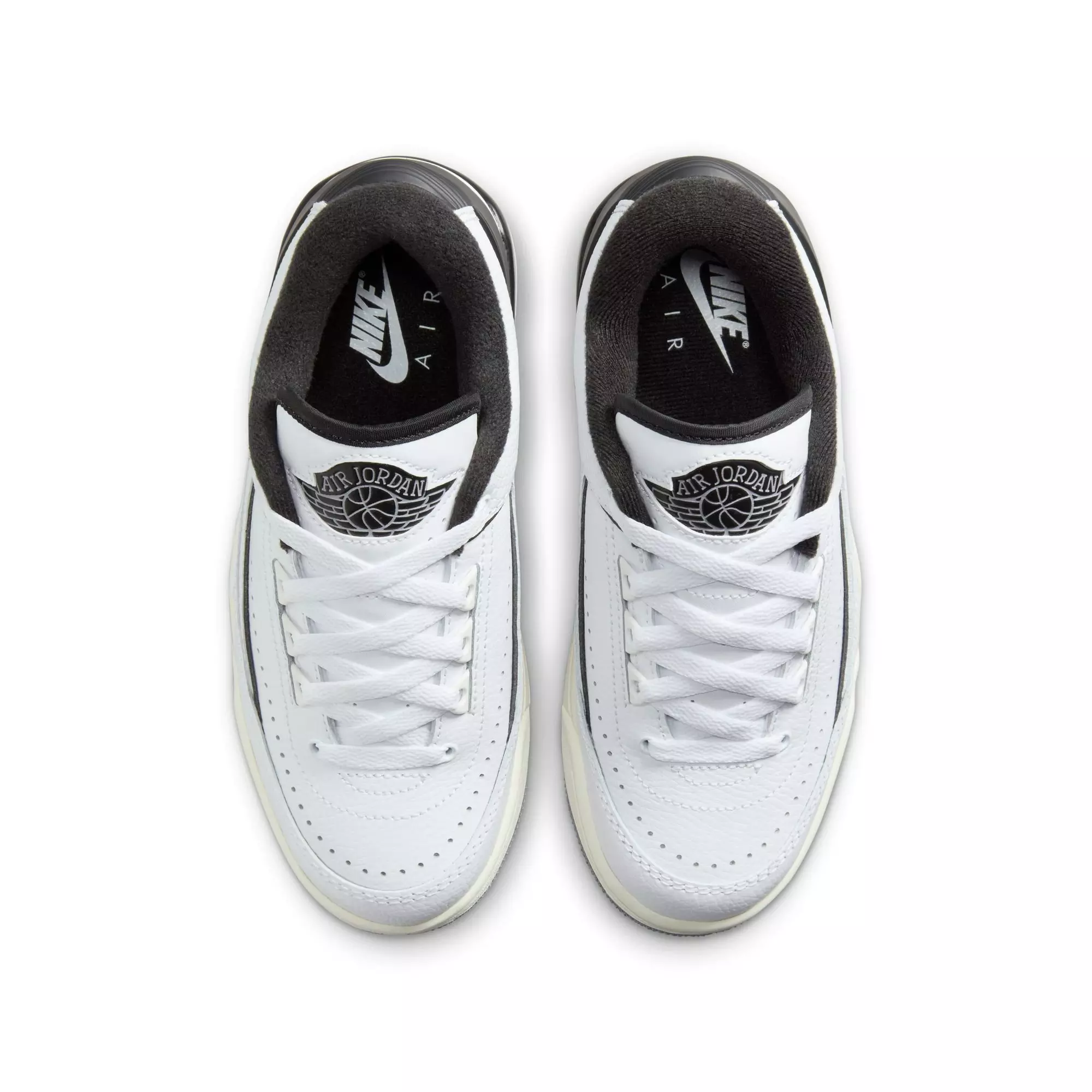 Jordan 2/3 "White/Black/Sail/Cement Grey" Grade School Boys' Shoe - WHITE/BLACK