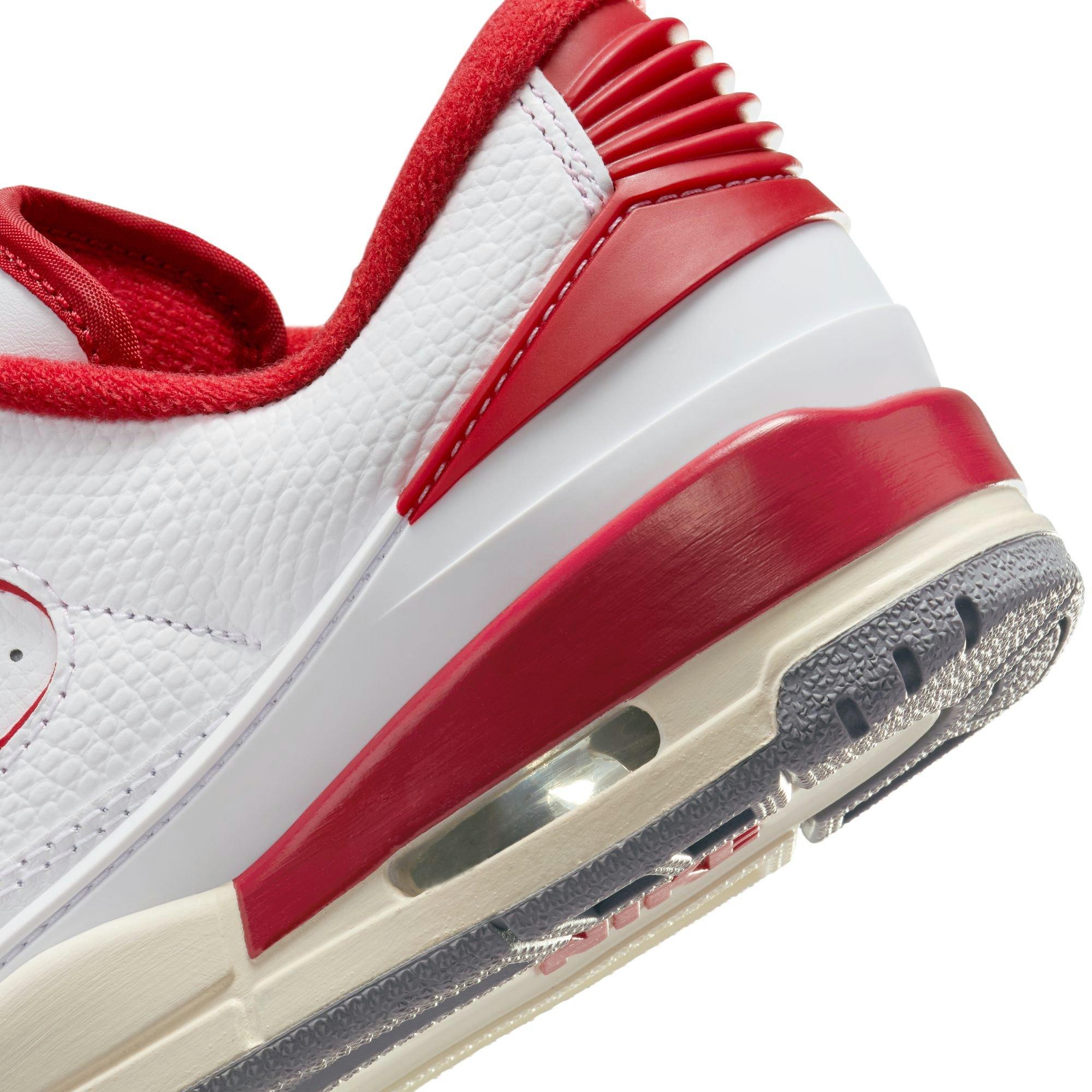 Jordan 2/3 Grade School Boys' "White/Varsity Red/Sail/Cement Grey" Shoe