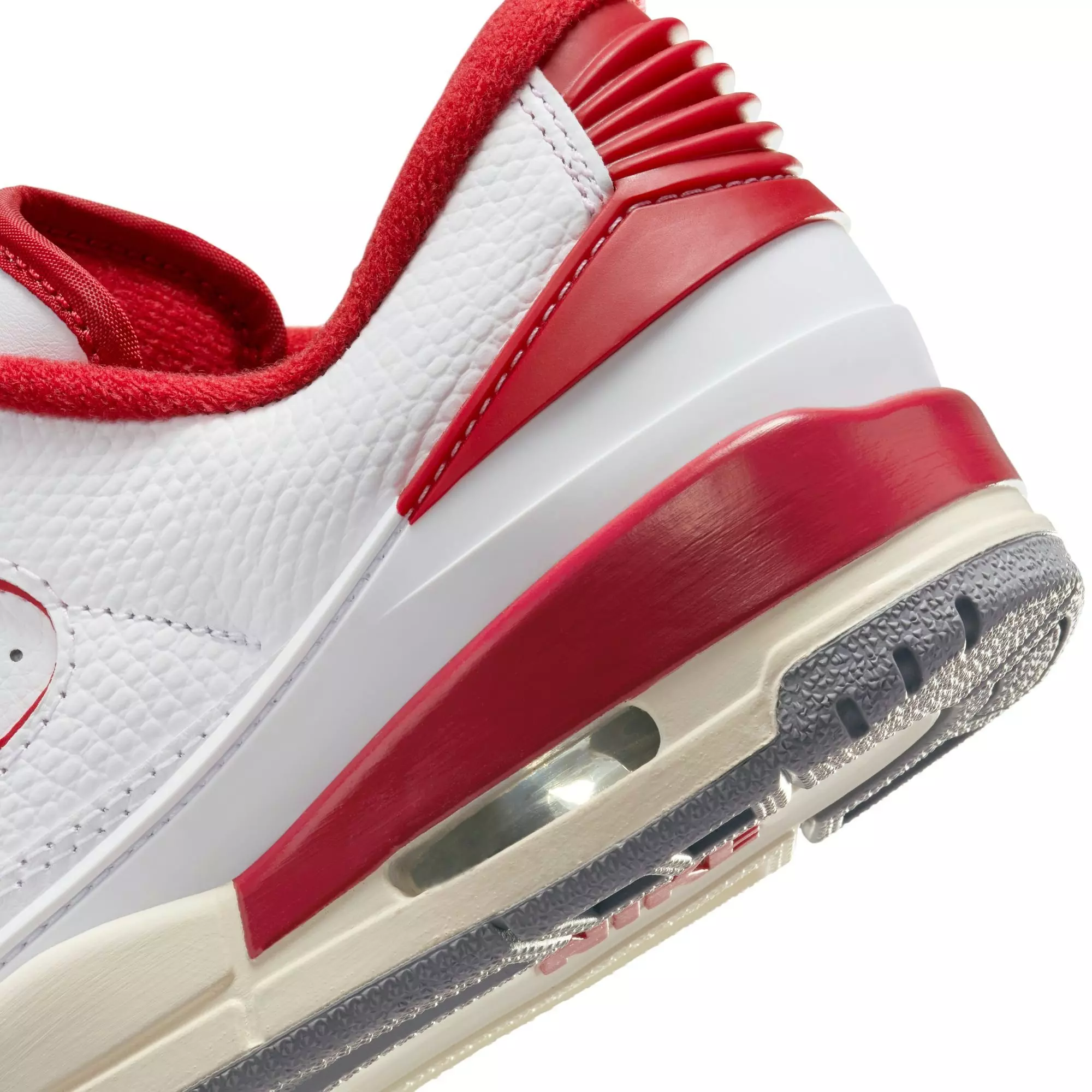 Jordan 2/3 "White/Varsity Red/Sail/Cement Grey" Grade School Boys' Shoe - WHITE/RED