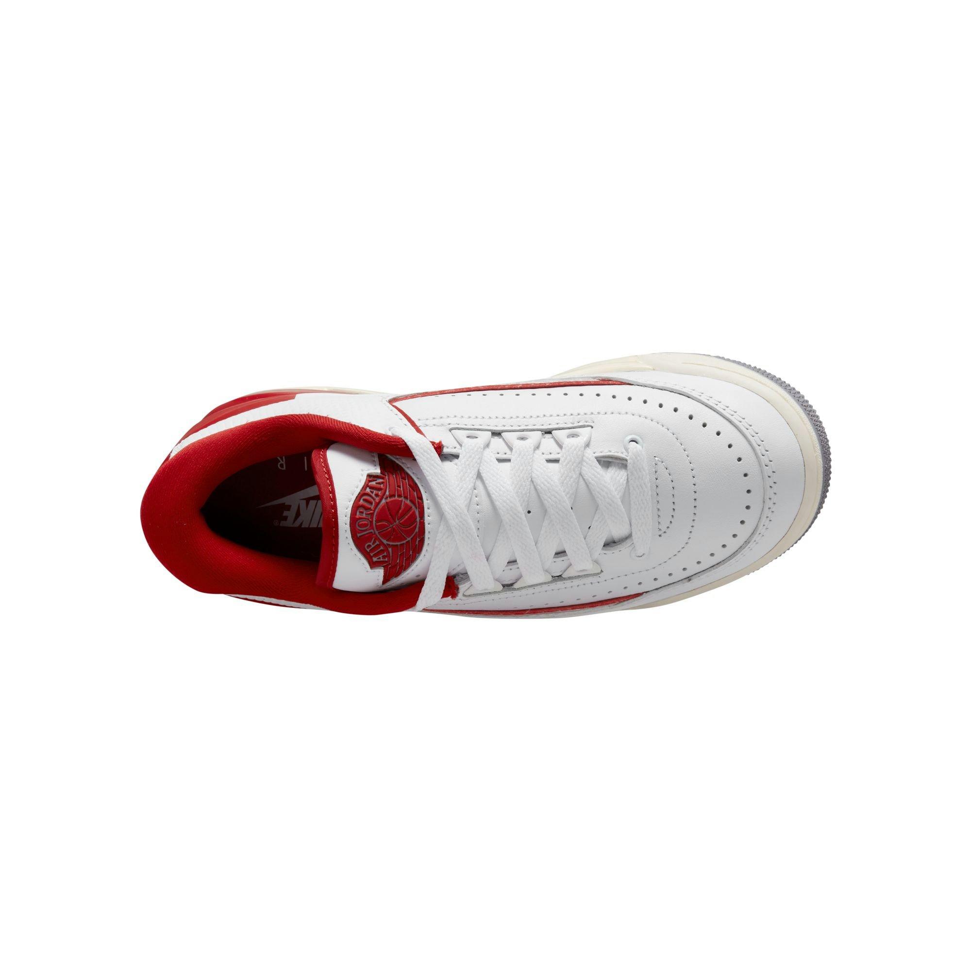 Jordan 2/3 Grade School Boys' "White/Varsity Red/Sail/Cement Grey" Shoe