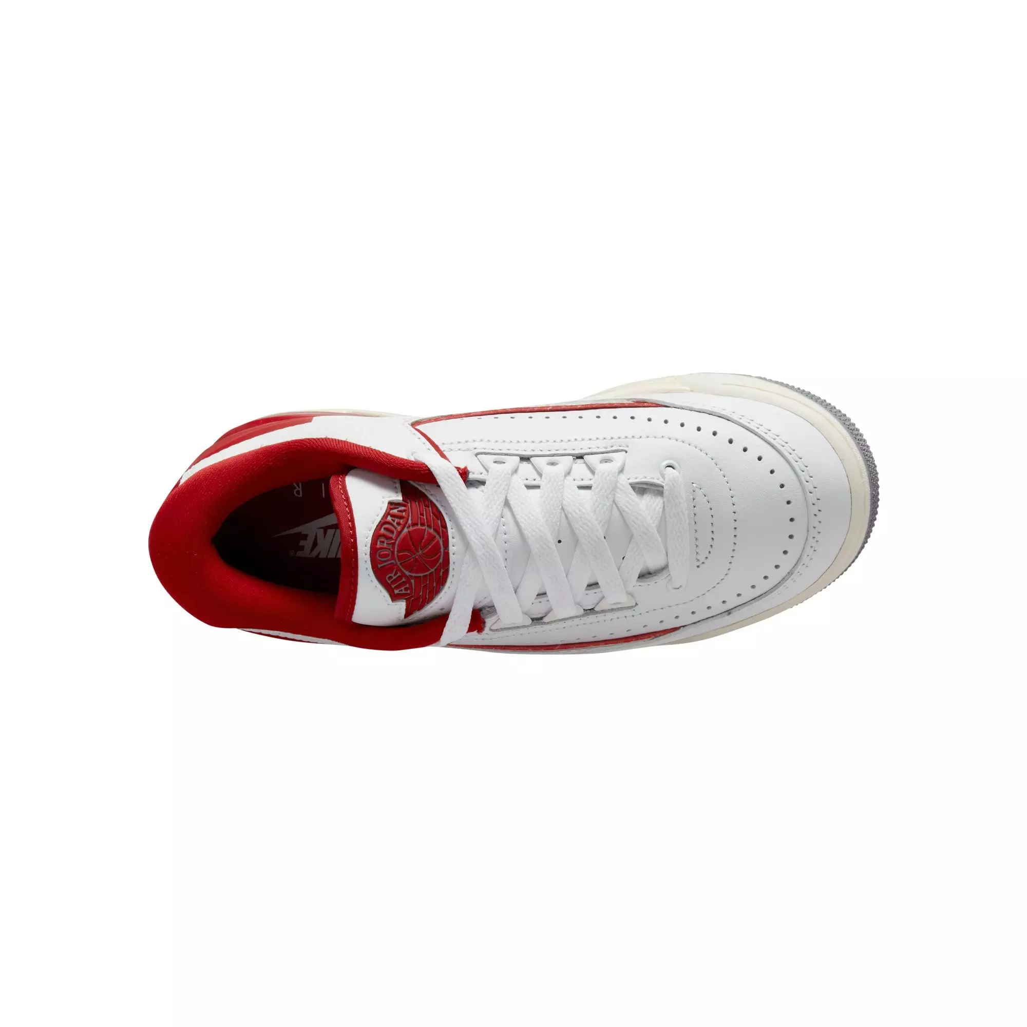Jordan 2/3 "White/Varsity Red/Sail/Cement Grey" Grade School Boys' Shoe - WHITE/RED