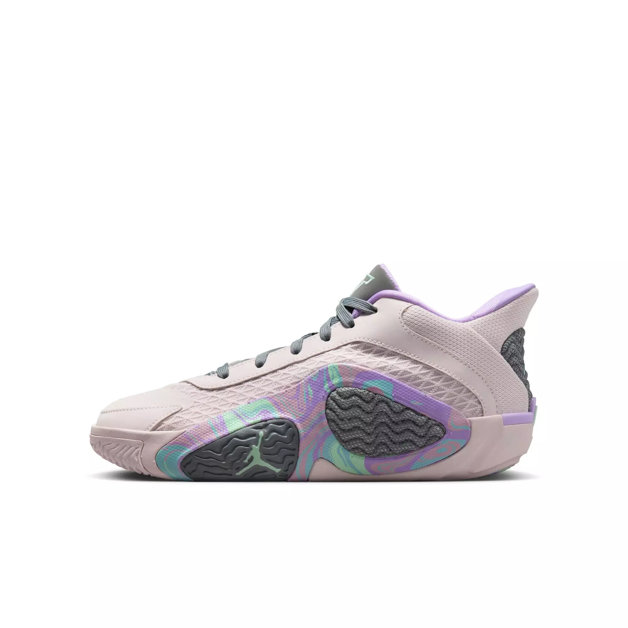 Jordan Tatum 2 "Sidewalk Chalk" Grade School Kids' Basketball Shoe - SOFT PINK/MINT FOAM/SMOKE