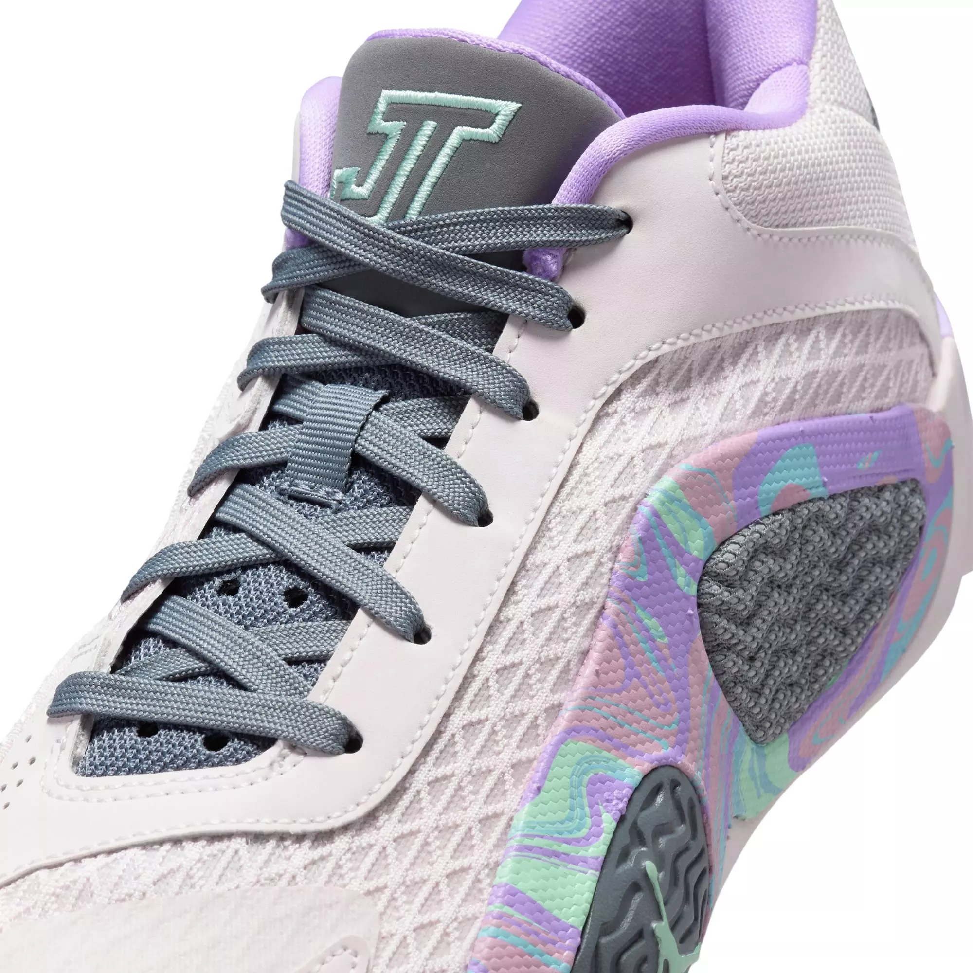Jordan Tatum 2 "Sidewalk Chalk" Grade School Kids' Basketball Shoe - SOFT PINK/MINT FOAM/SMOKE