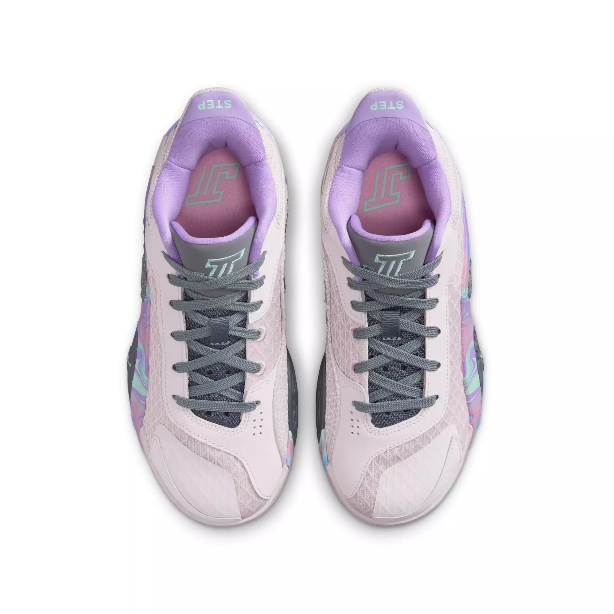 Jordan Tatum 2 "Sidewalk Chalk" Grade School Kids' Basketball Shoe - SOFT PINK/MINT FOAM/SMOKE