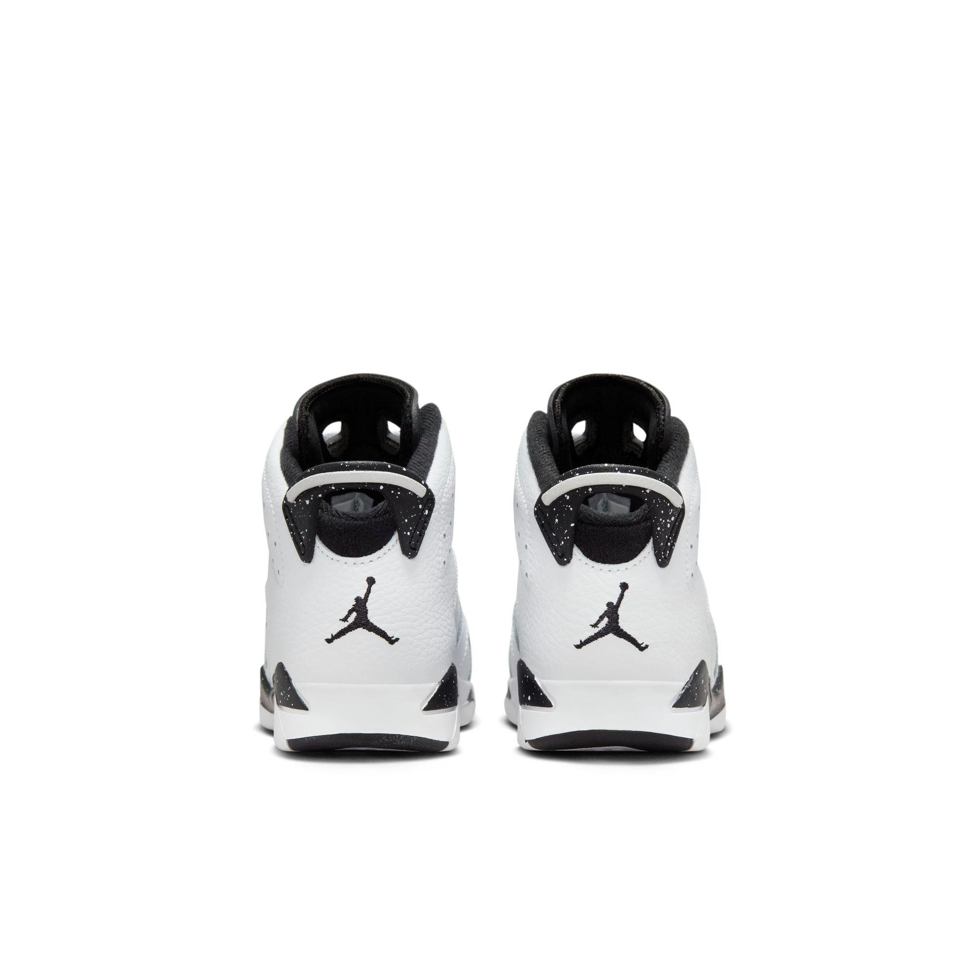 Jordan 6 Retro "White/Black" Preschool Kids' Shoe - WHITE/BLACK Thumbnail View 8