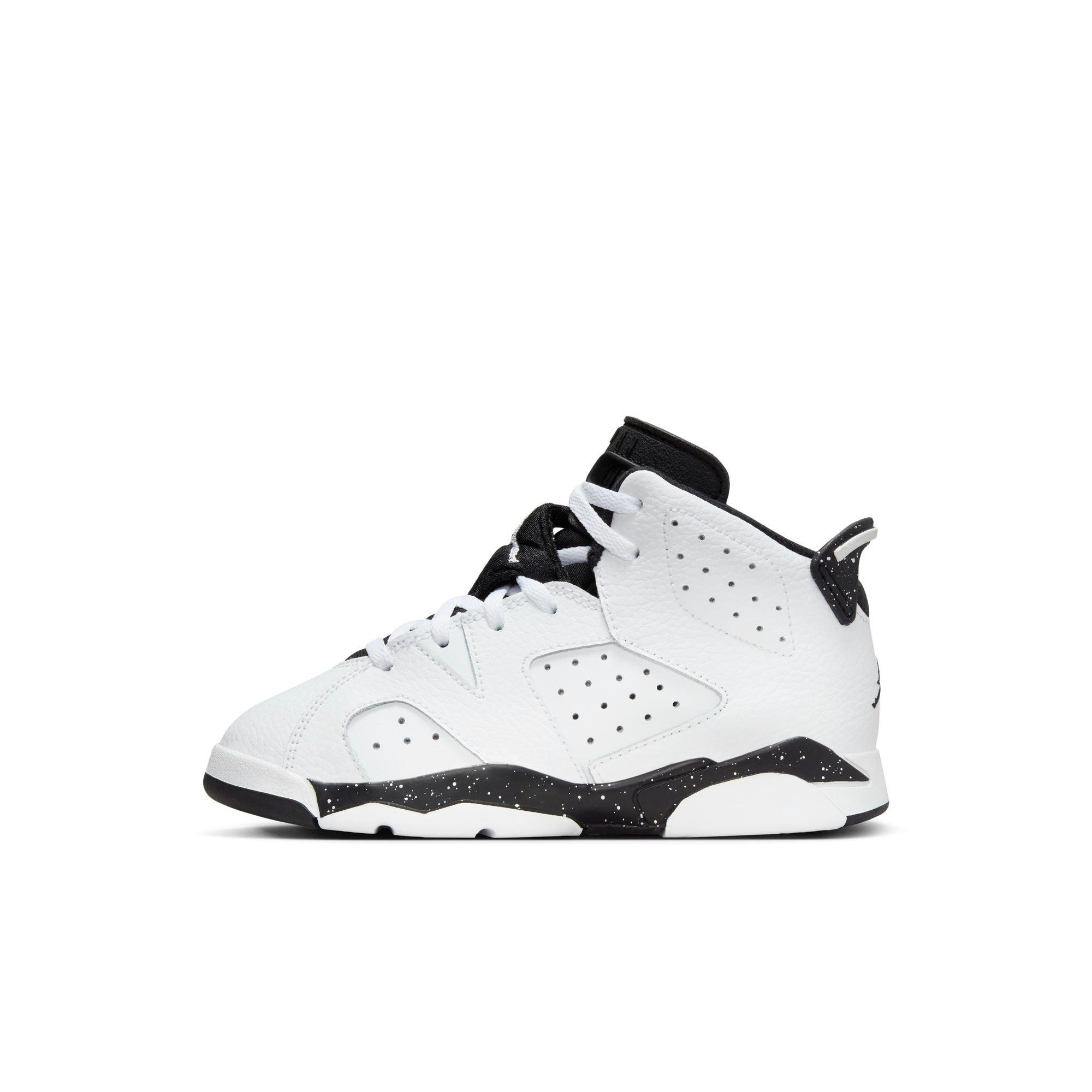 Jordan 6 Retro Preschool Kids' White/Black Shoe