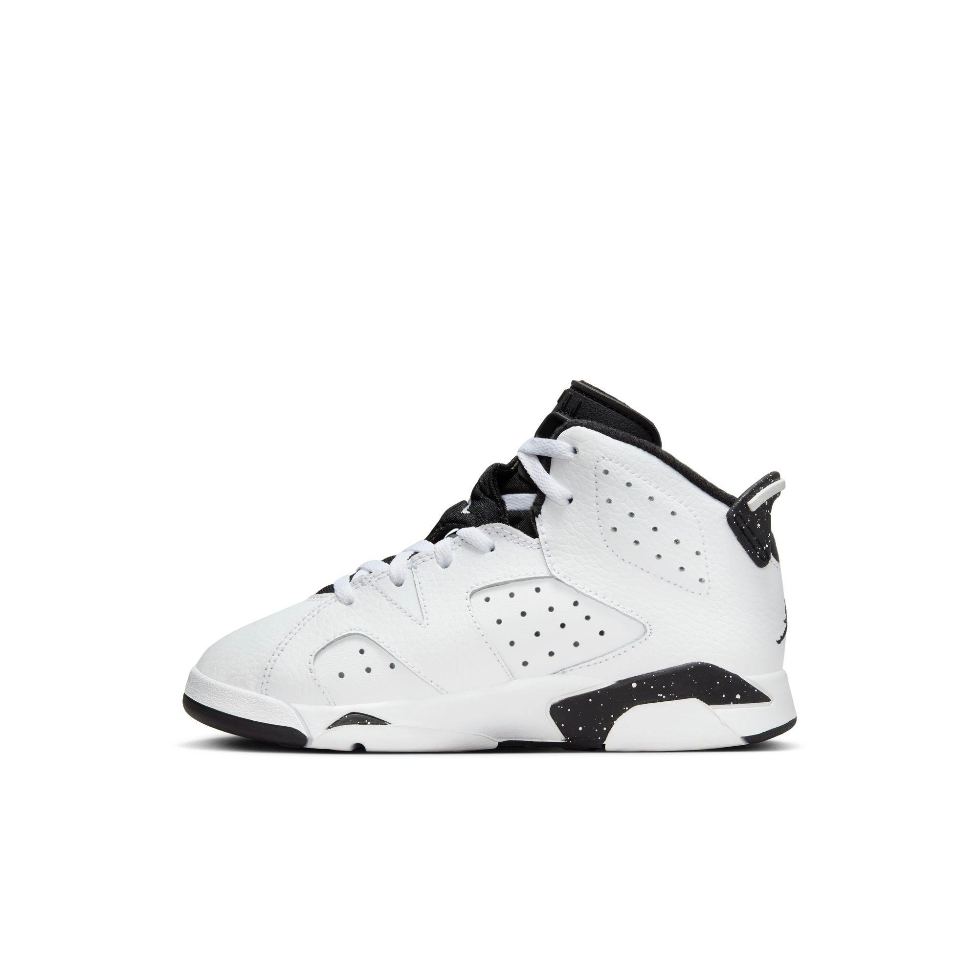Jordan 6 Retro "White/Black" Preschool Kids' Shoe - WHITE/BLACK Thumbnail View 7