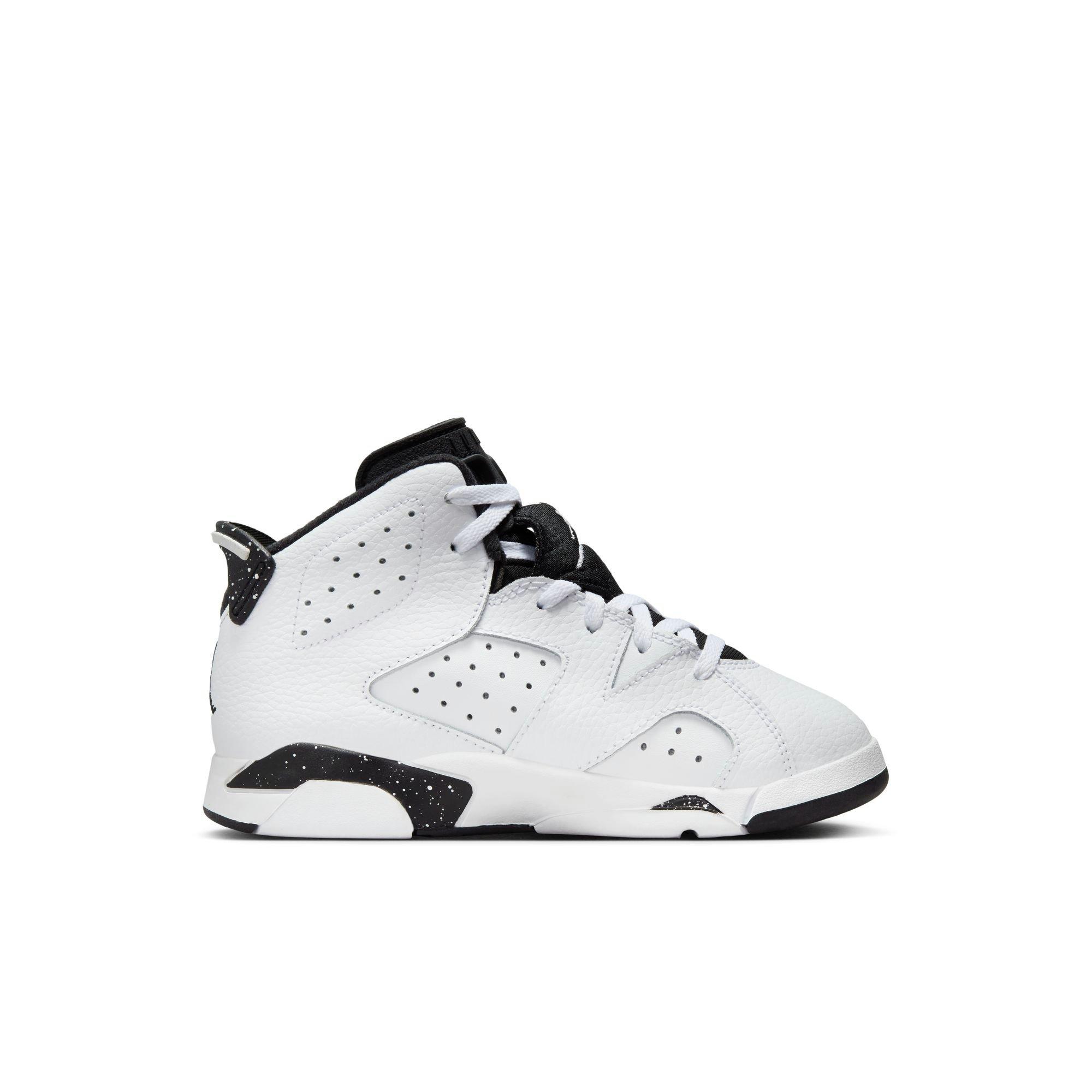 Jordan 6 Retro "White/Black" Preschool Kids' Shoe - WHITE/BLACK Thumbnail View 2