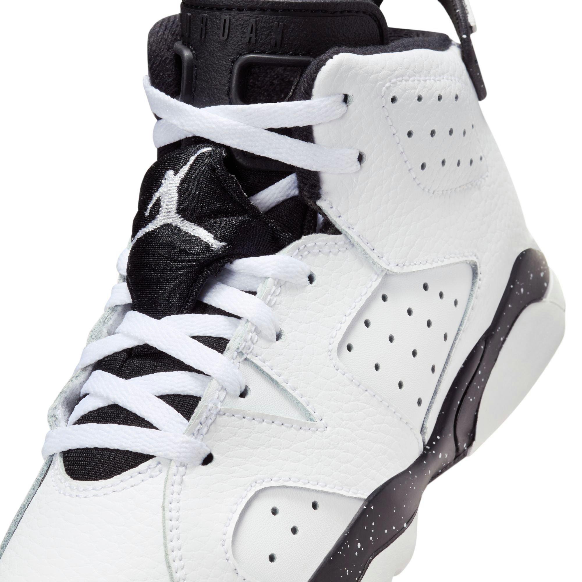 Jordan 6 Retro "White/Black" Preschool Kids' Shoe - WHITE/BLACK Thumbnail View 4