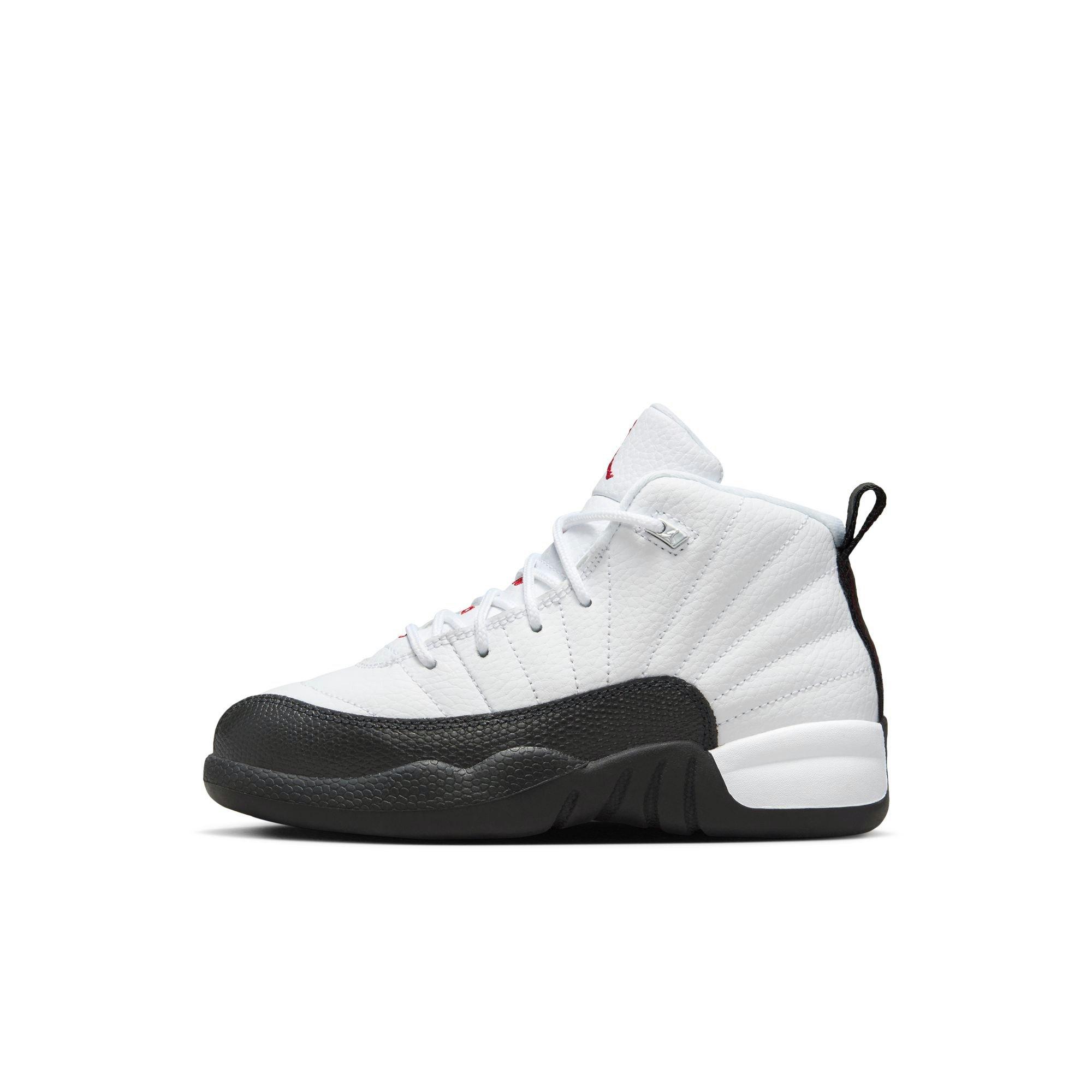 Jordan 12 Retro "Taxi Flip" Preschool Kids' Shoe - WHITE/GYM RED/BLACK Thumbnail View 6