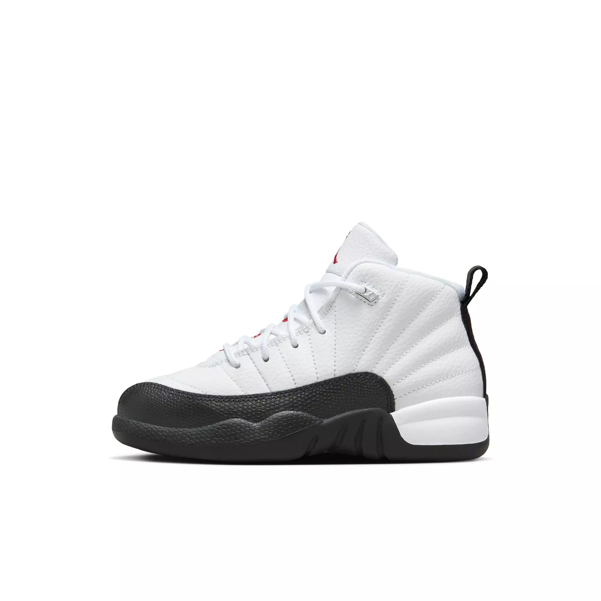 Jordan 12 Retro "Taxi Flip" Preschool Kids' Shoe - WHITE/GYM RED/BLACK