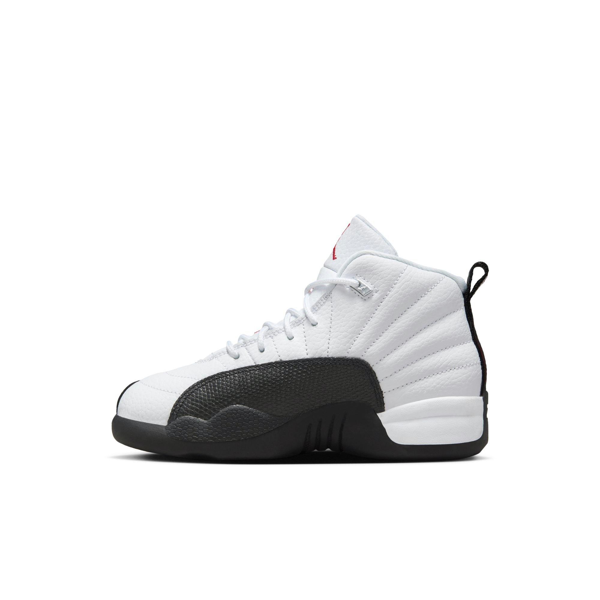 Jordan 12 Retro "Taxi Flip" Preschool Kids' Shoe - WHITE/GYM RED/BLACK Thumbnail View 7