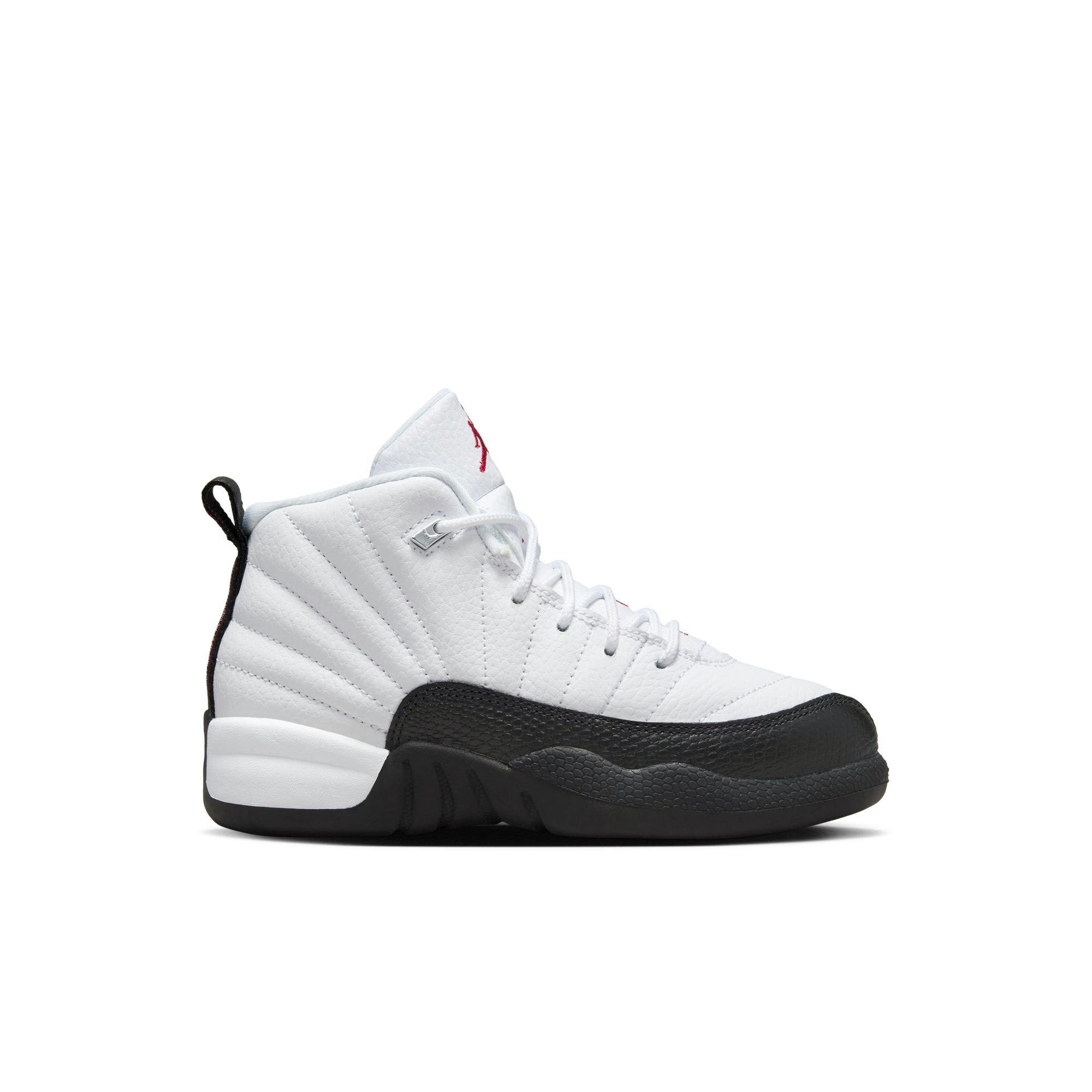 Jordan 12 Retro "Taxi Flip" Preschool Kids' Shoe - WHITE/GYM RED/BLACK Thumbnail View 1