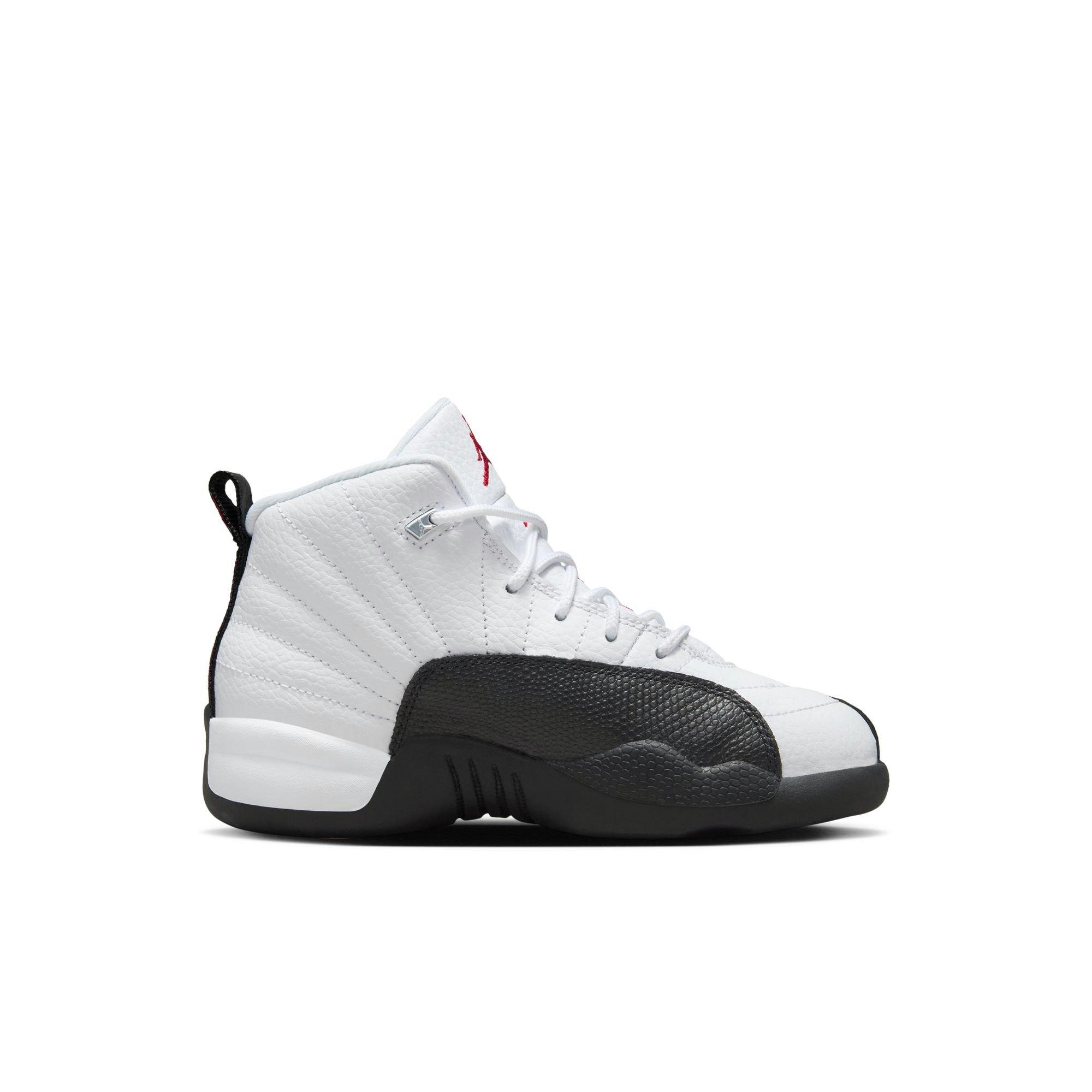 Jordan 12 Retro "Taxi Flip" Preschool Kids' Shoe - WHITE/GYM RED/BLACK Thumbnail View 2