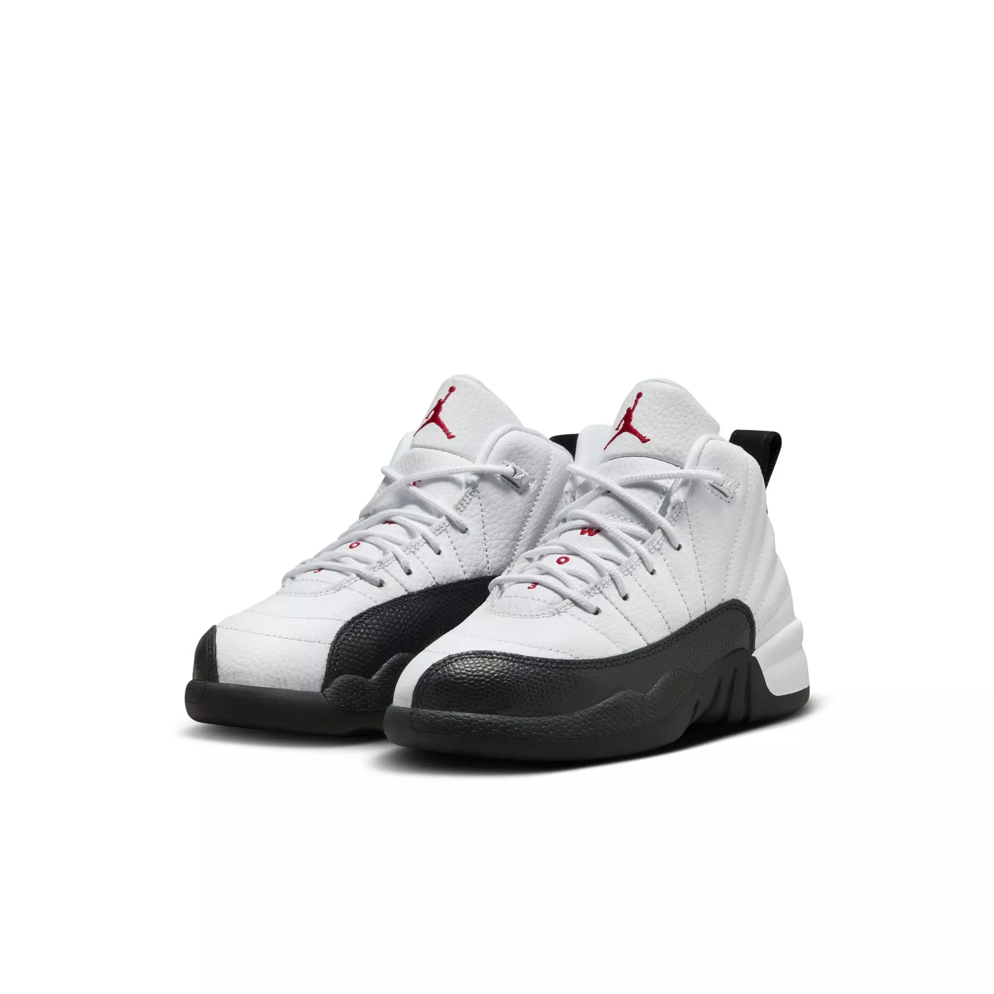 Jordan 12 Retro "Taxi Flip" Preschool Kids' Shoe - WHITE/GYM RED/BLACK