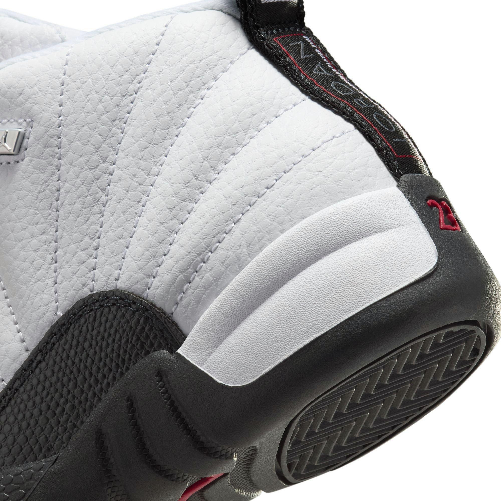 Jordan 12 Retro "Taxi Flip" Preschool Kids' Shoe - WHITE/GYM RED/BLACK Thumbnail View 5