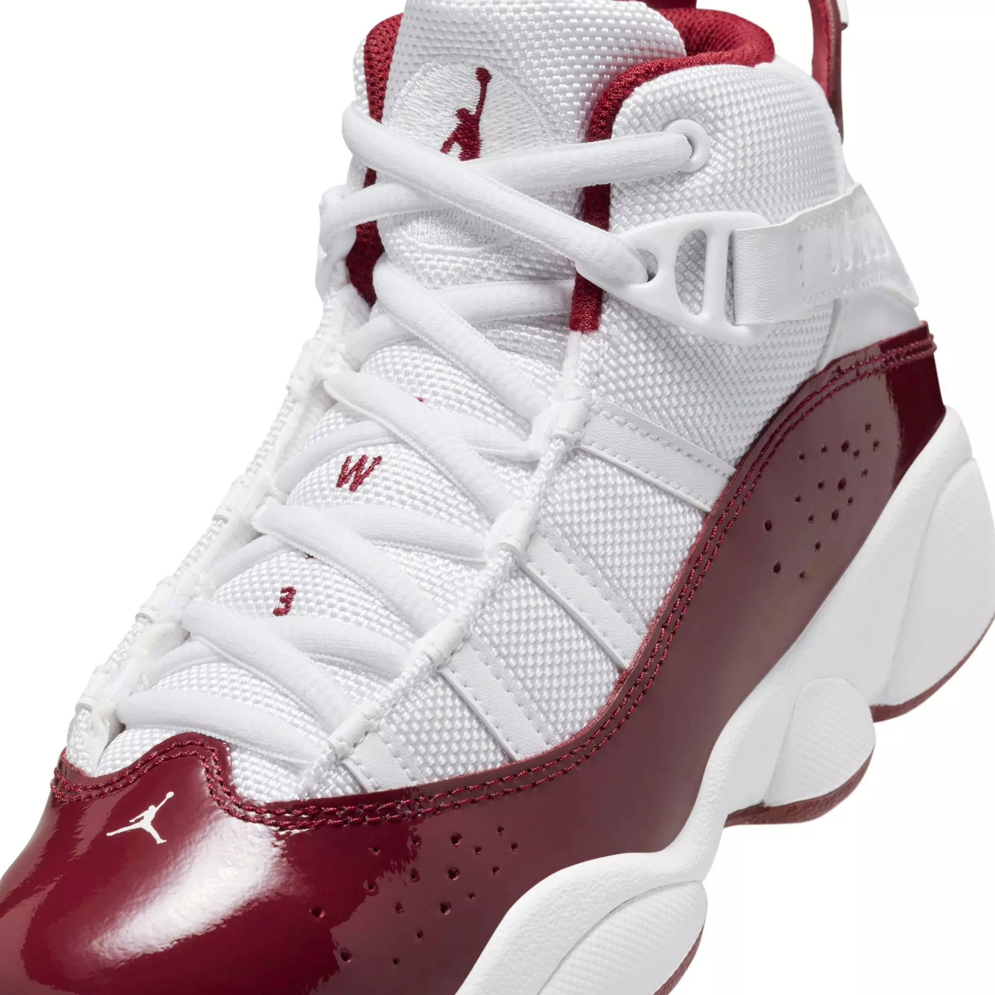 Jordan 6 Rings "White/Team Red" Preschool Boys' Shoe - WHITE/RED