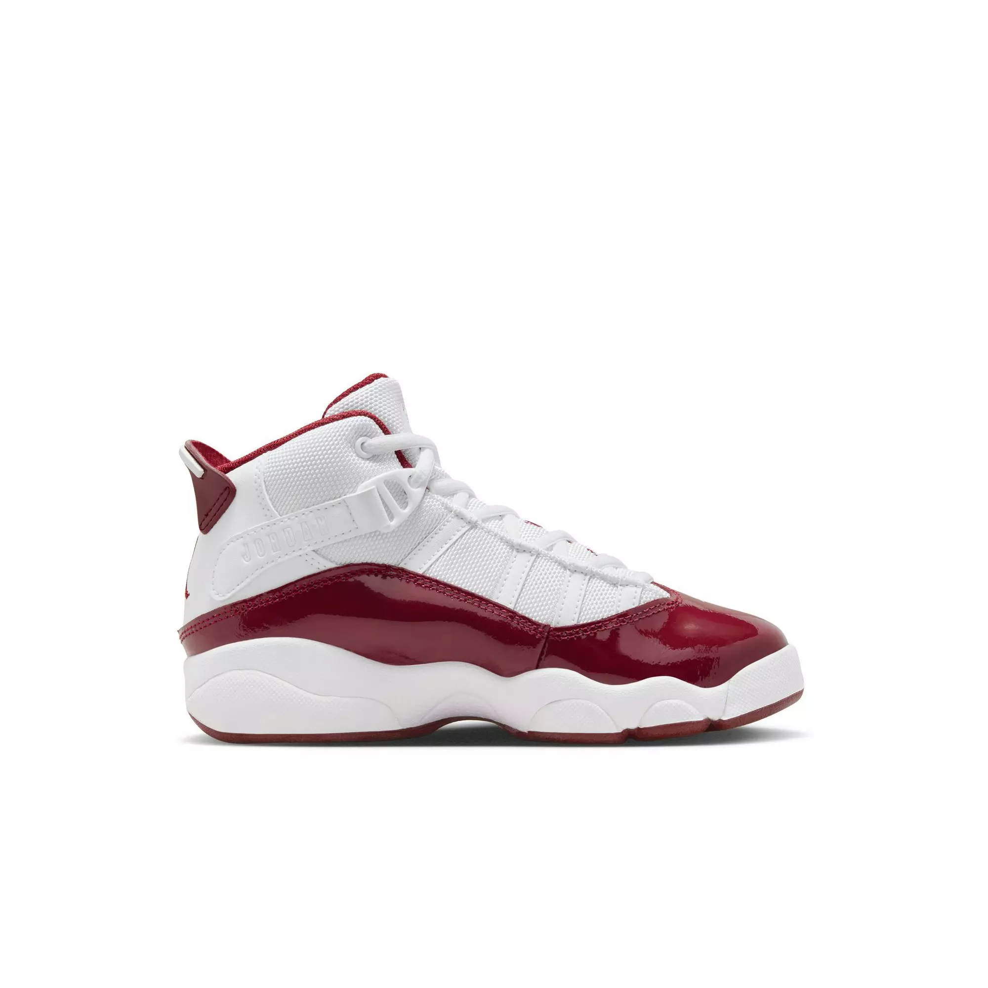 Jordan 6 Rings "White/Team Red" Preschool Boys' Shoe - WHITE/RED