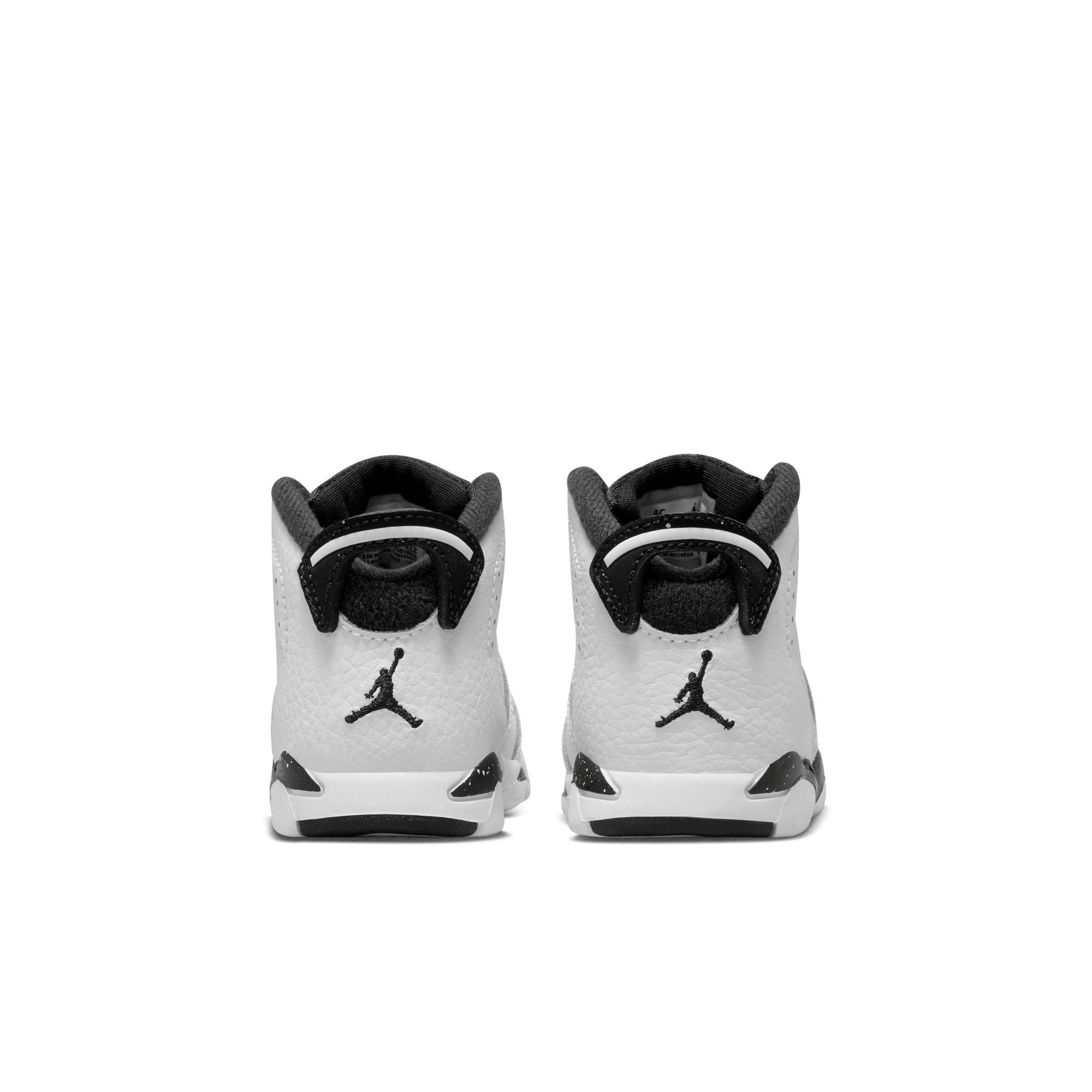 Jordan 6 Retro Toddler Kids' White/Black Shoe