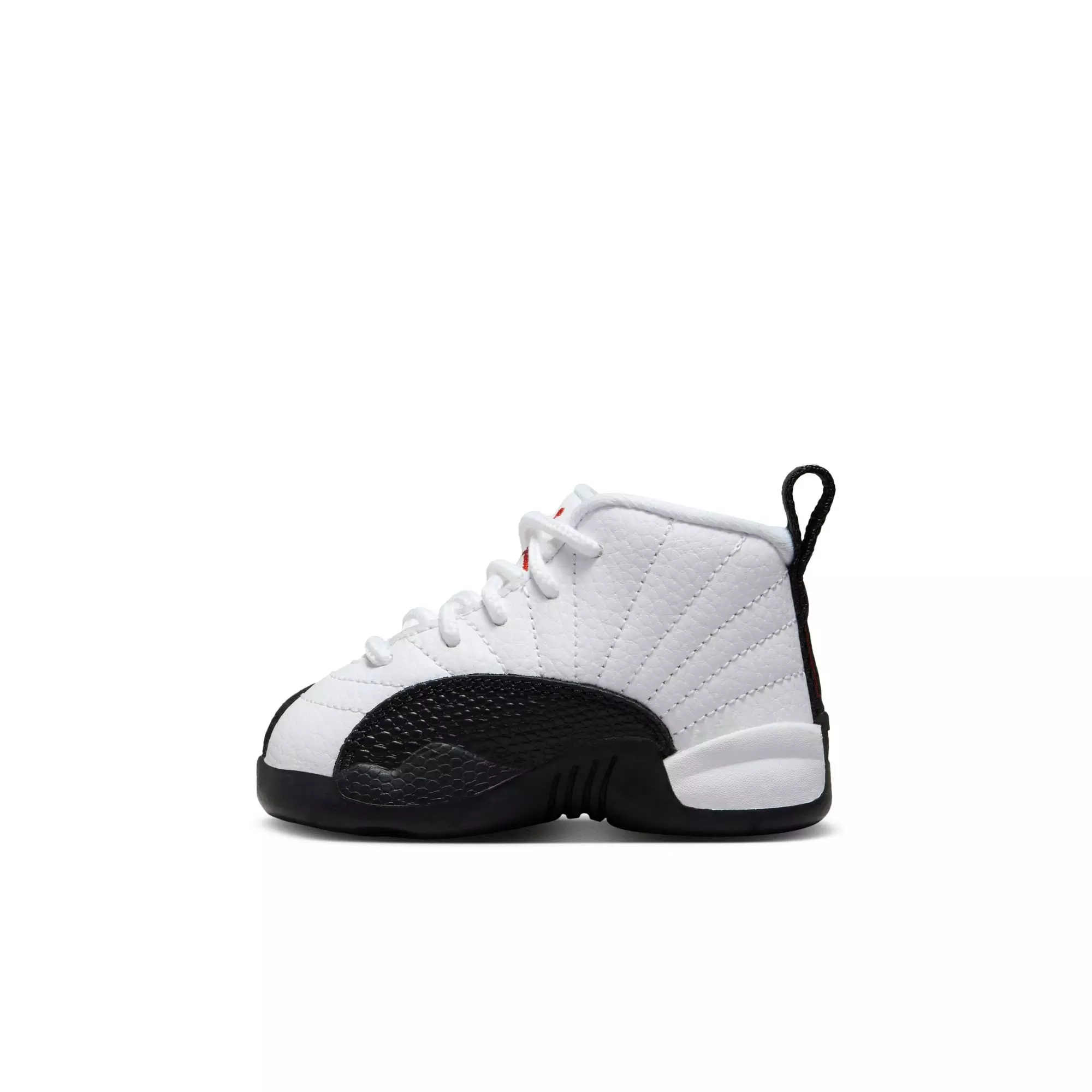 Jordan 12 Retro "Taxi Flip" Toddler Kids' Shoe - WHITE/GYM RED/BLACK