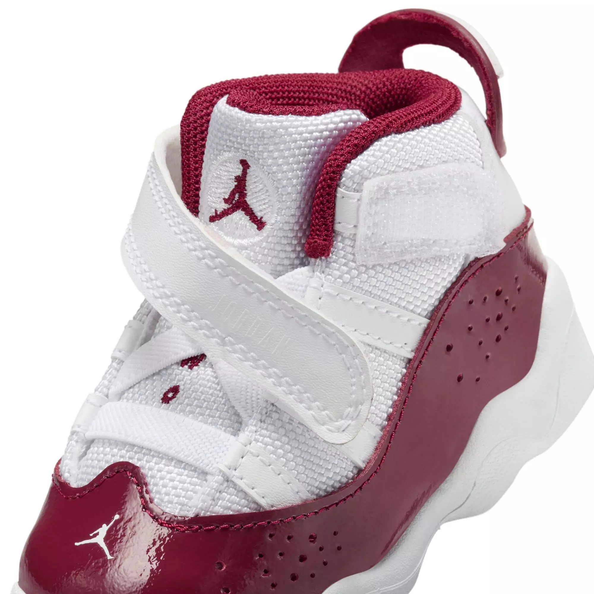 Jordan 6 Rings "White/Team Red" Toddler Boys' Shoe - WHITE/RED