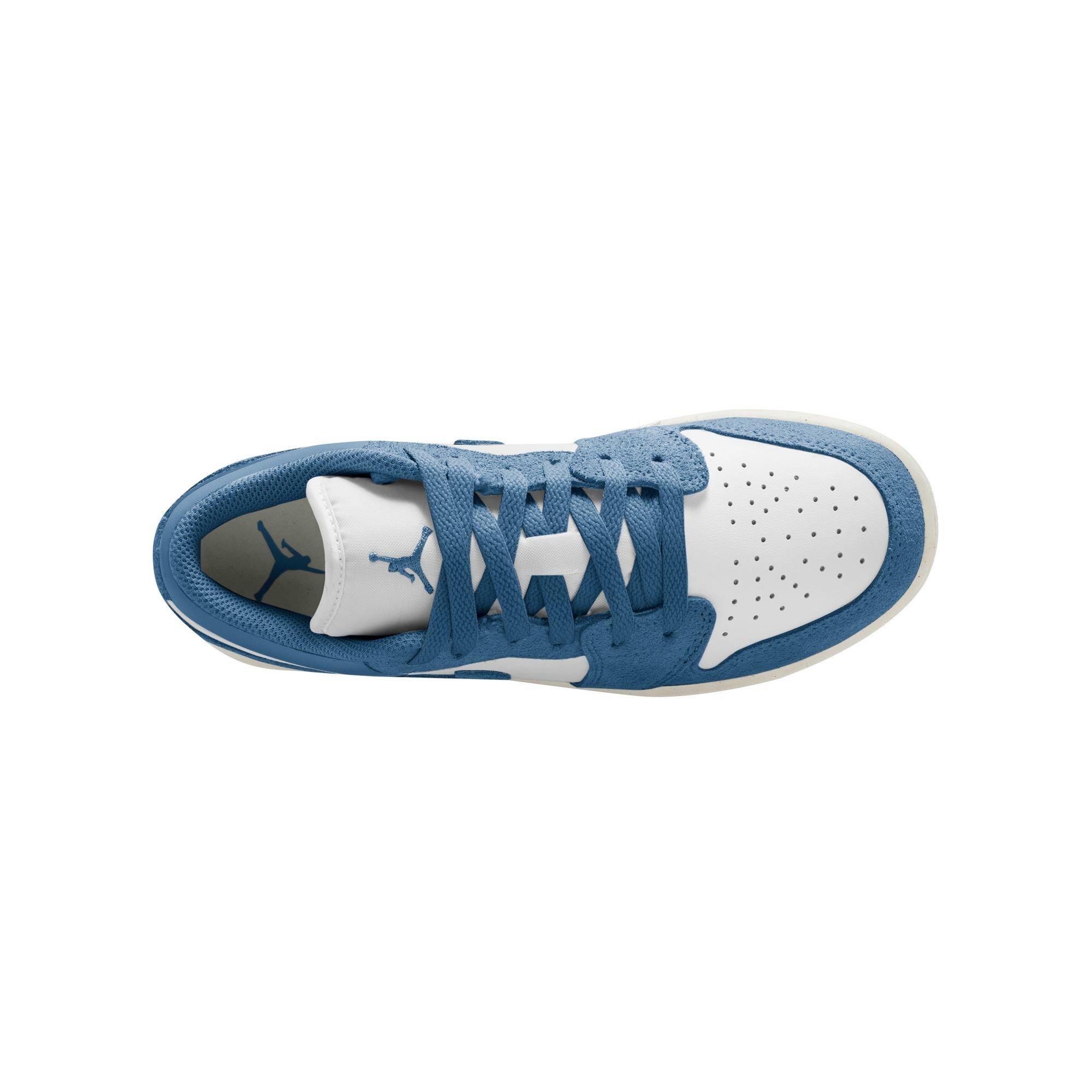 Jordan 1 Low SE Grade School Boys' "White/Industrial Blue/Blue Grey/Sail" Shoe