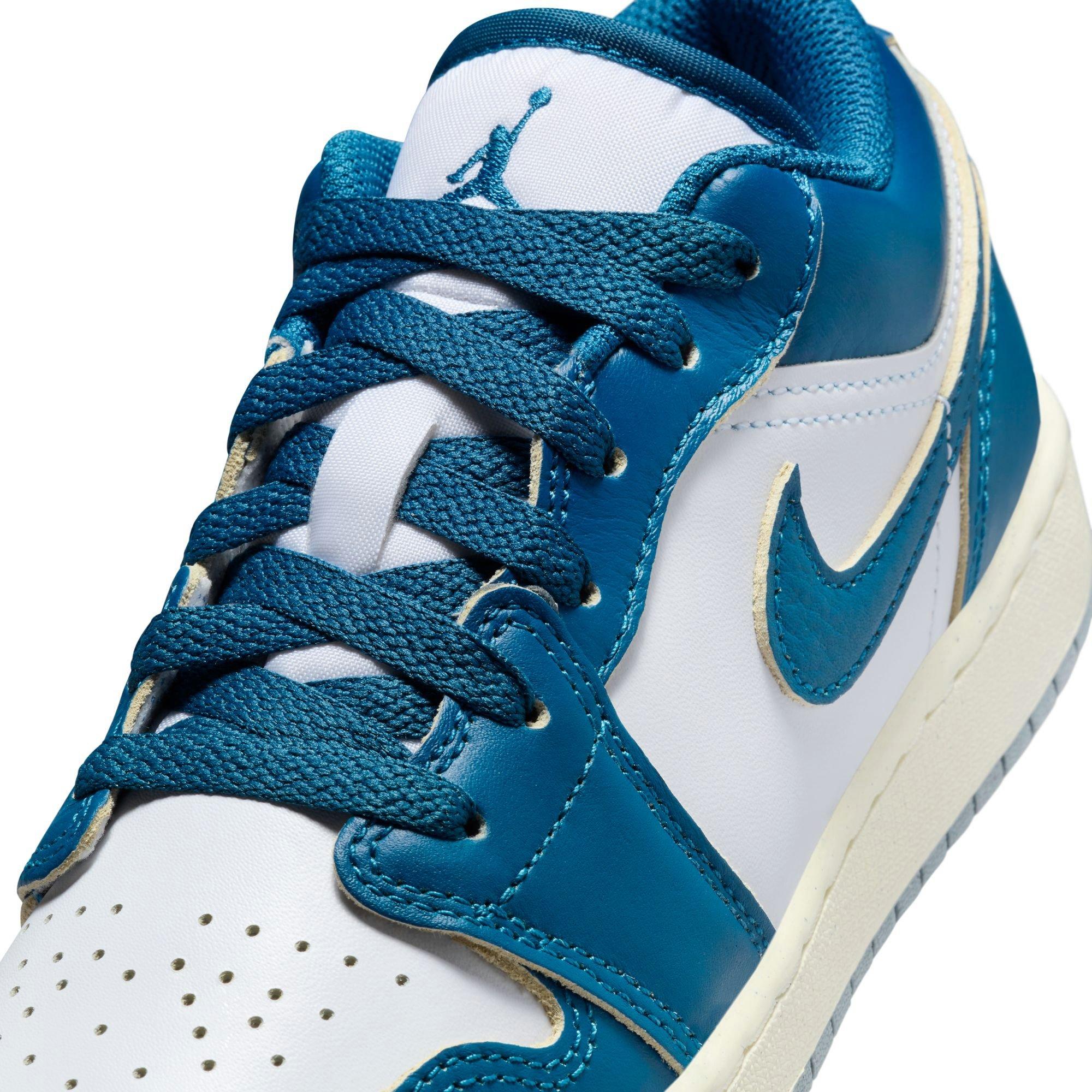 Jordan 1 Low SE Grade School Boys' "White/Industrial Blue/Blue Grey/Sail" Shoe