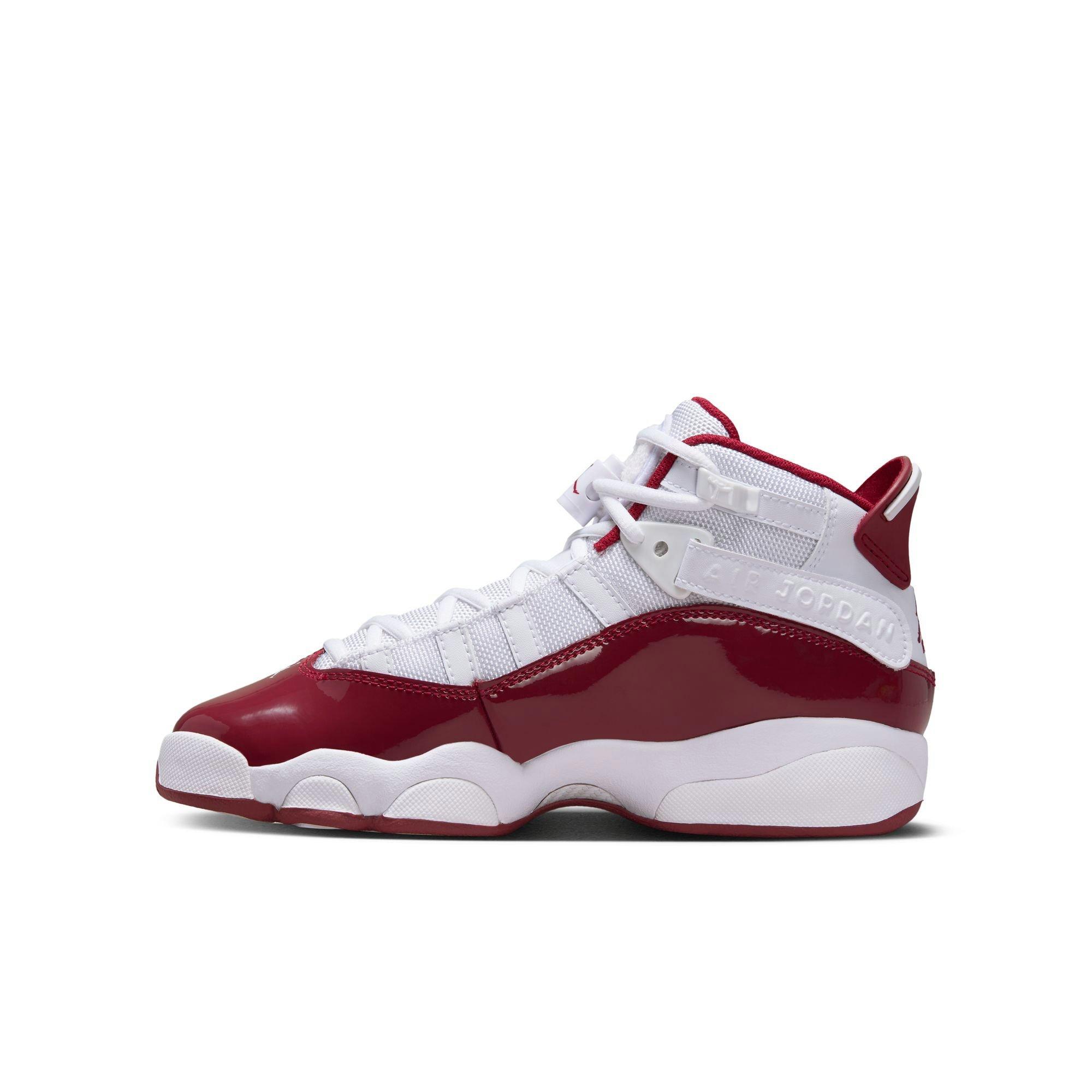 Jordan 6 Rings Grade School Boys' "White/Team Red" Shoe